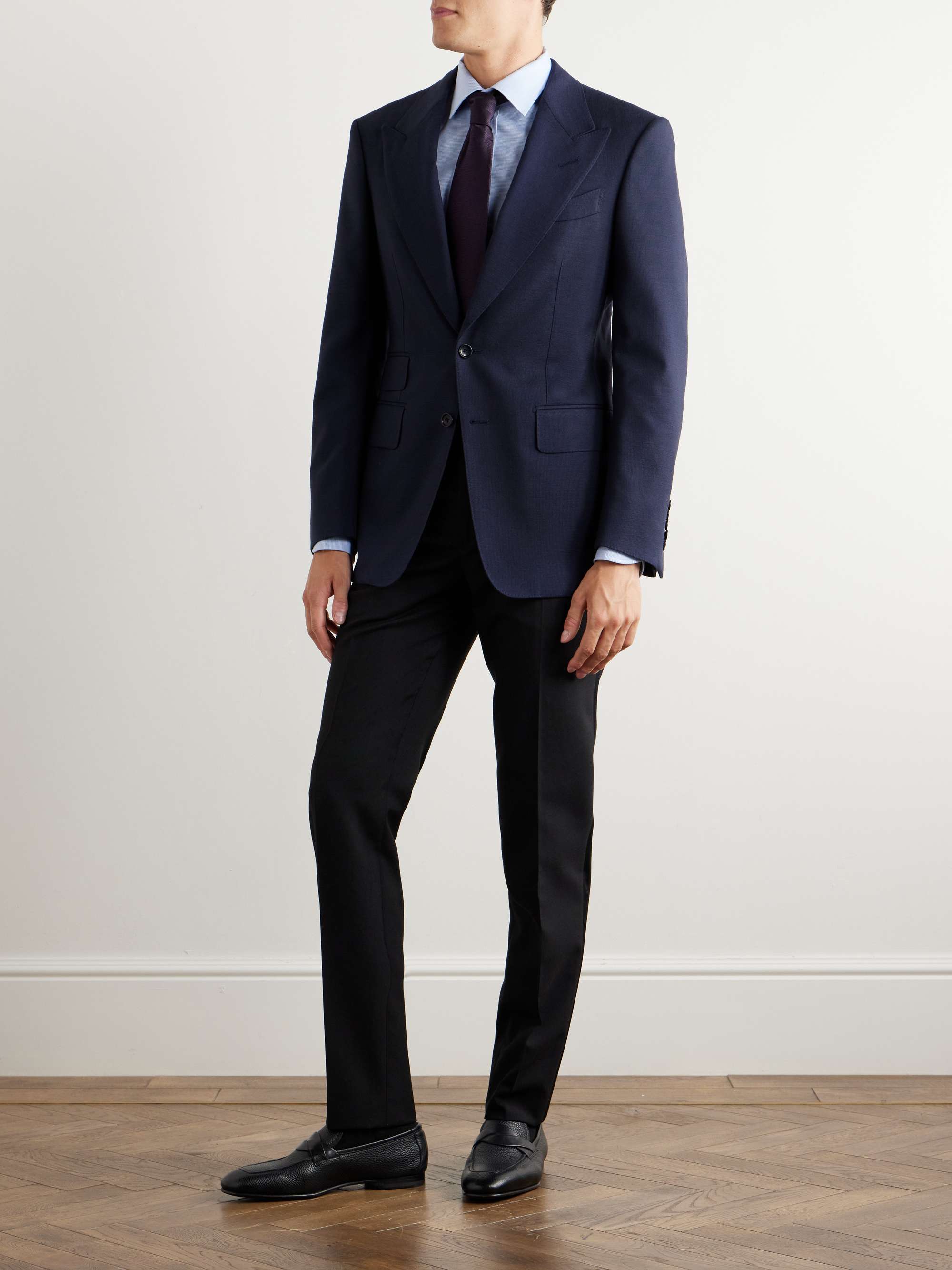 TOM FORD Shelton Slim-Fit Silk, Wool and Mohair-Blend Hopsack Suit Jacket  for Men | MR PORTER