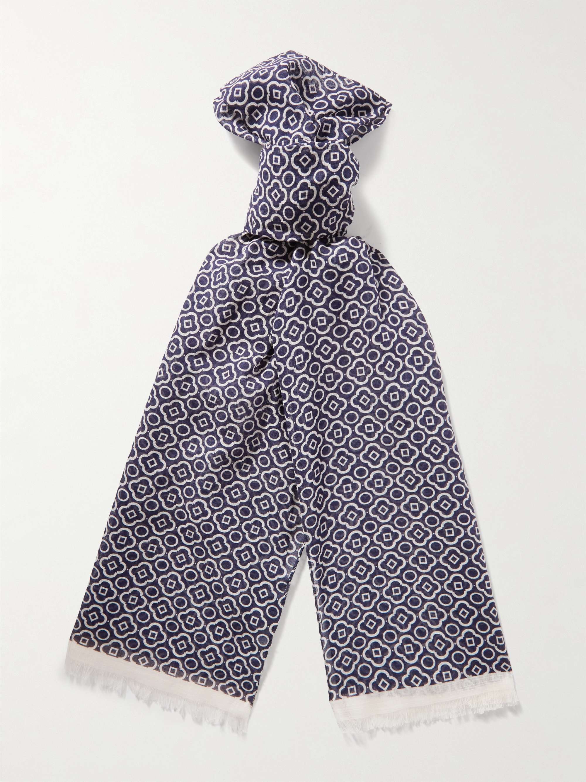 ANDERSON & SHEPPARD Printed Cotton-Voile Scarf for Men | MR PORTER