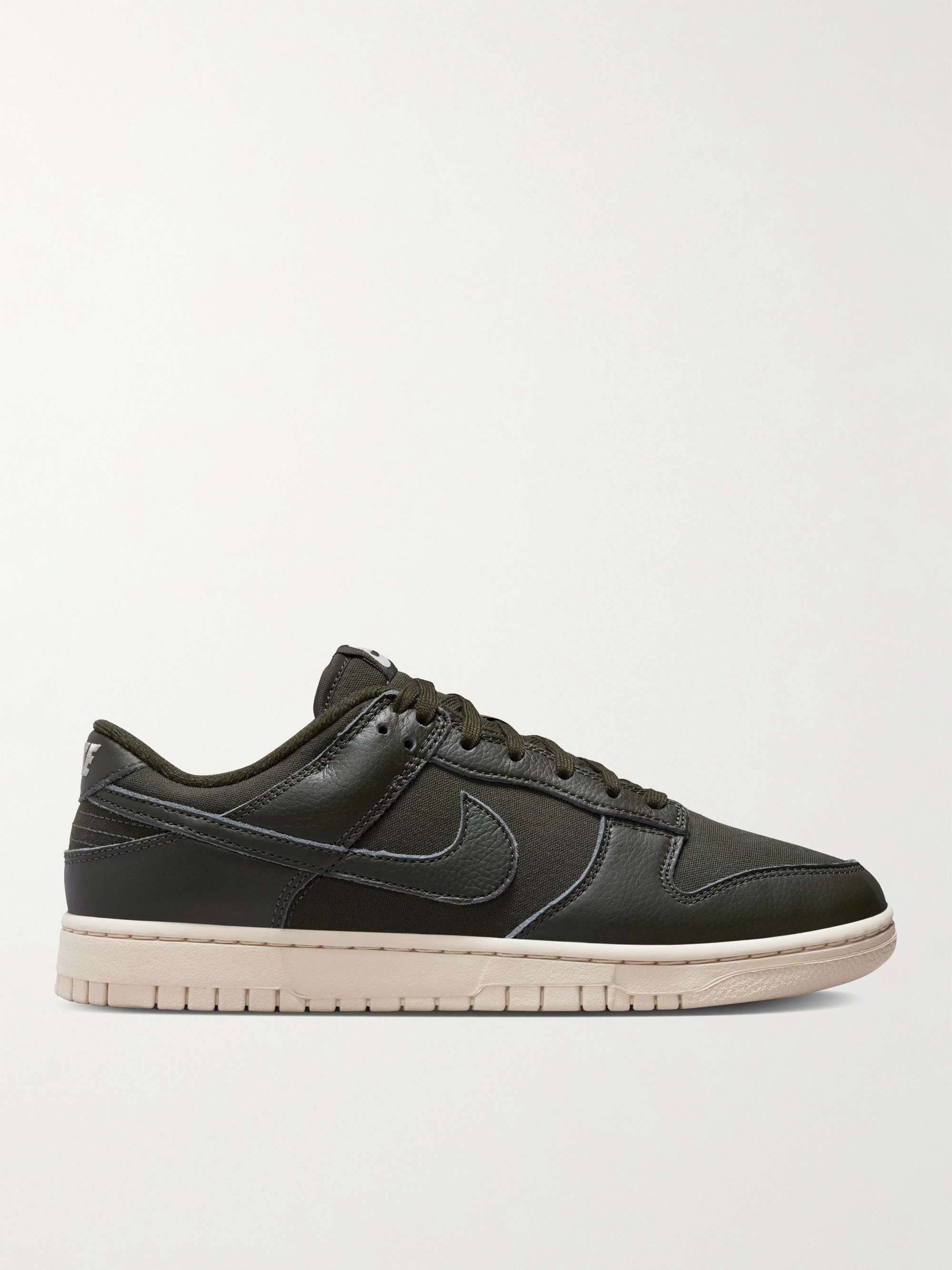 NIKE Dunk Low Retro PRM NBHD Leather-Trimmed Canvas Sneakers for Men | MR  PORTER