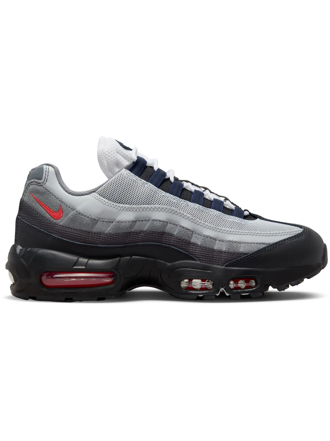Nike Air Max 95 Essential Trainer In Black/track Red-anthracite | ModeSens