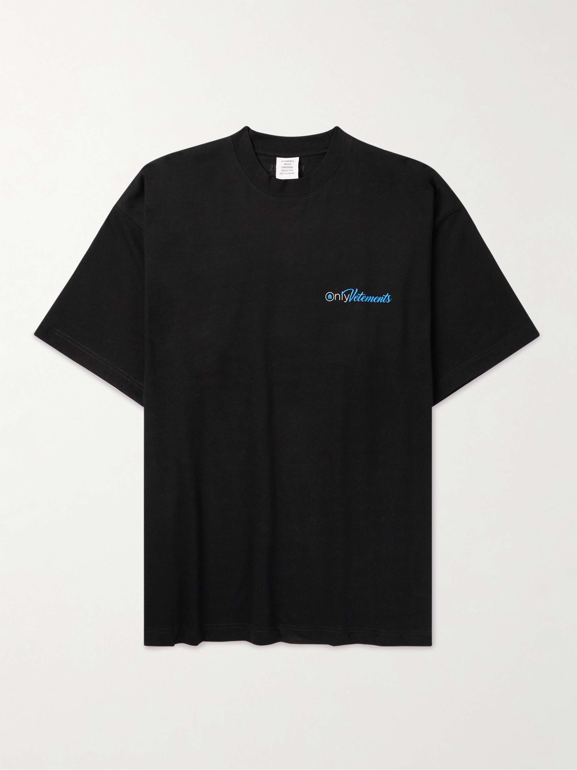 VETEMENTS Oversized Logo-Print Cotton-Jersey T-Shirt for Men | MR PORTER