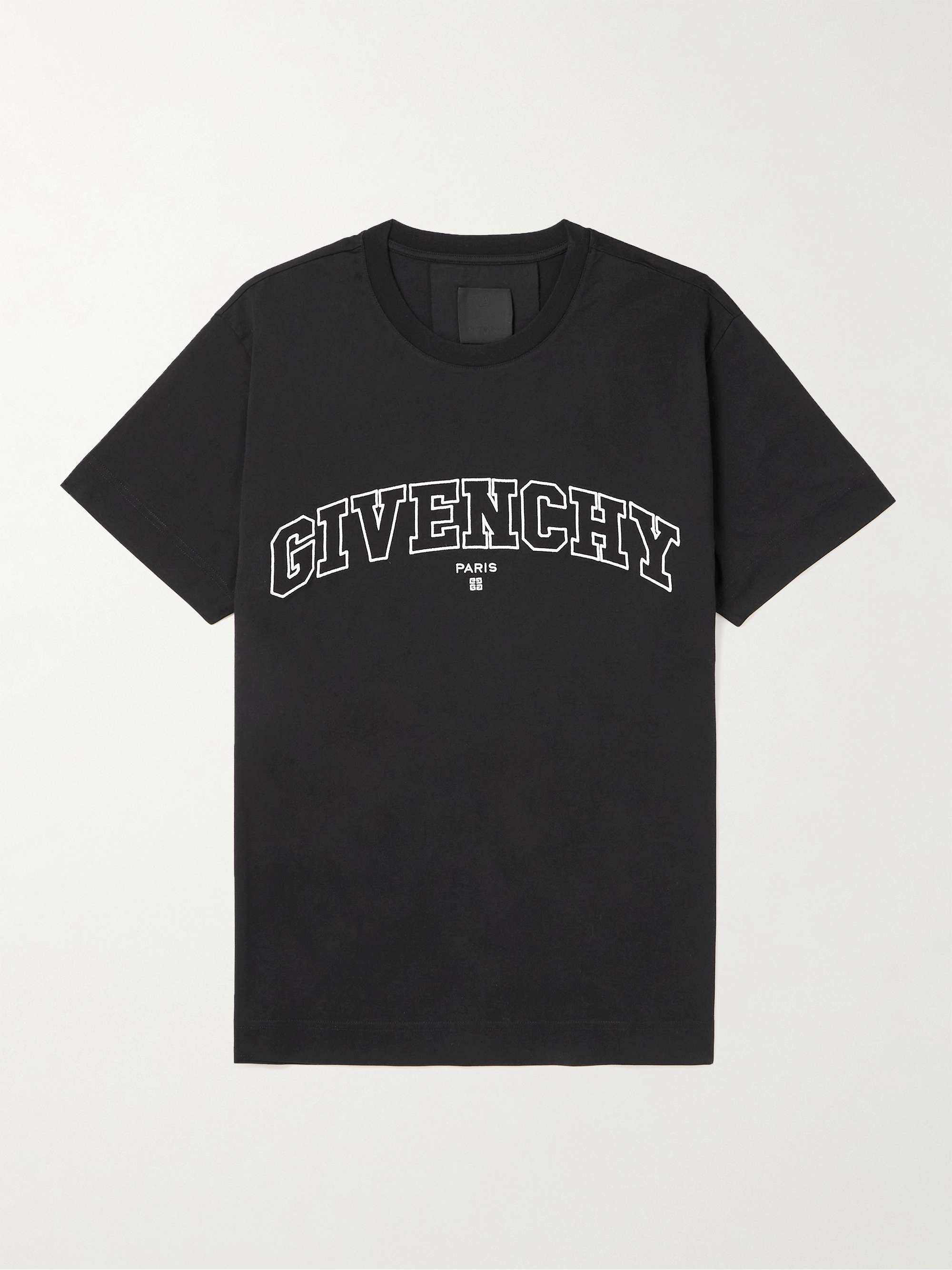 GIVENCHY Logo-Embroidered Cotton-Jersey T-Shirt for Men | MR PORTER