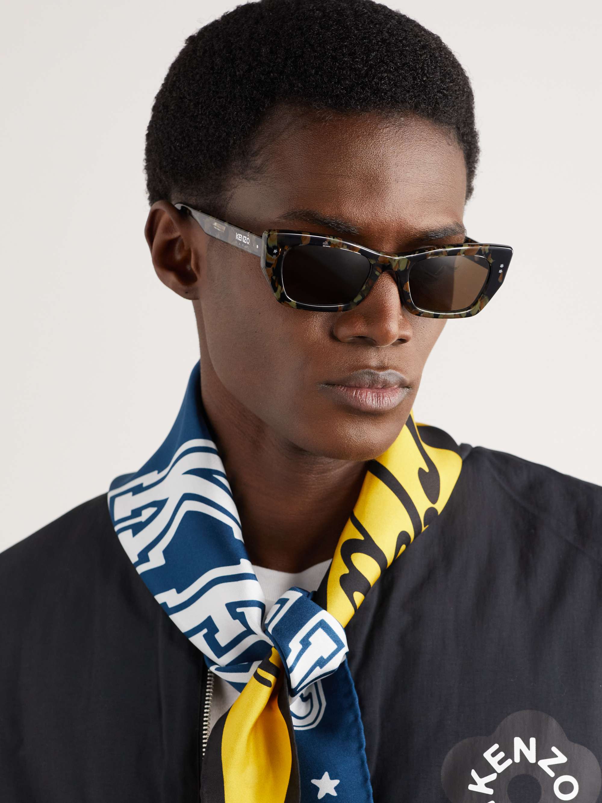 KENZO Square-Frame Tortoiseshell Acetate Sunglasses for Men | MR PORTER