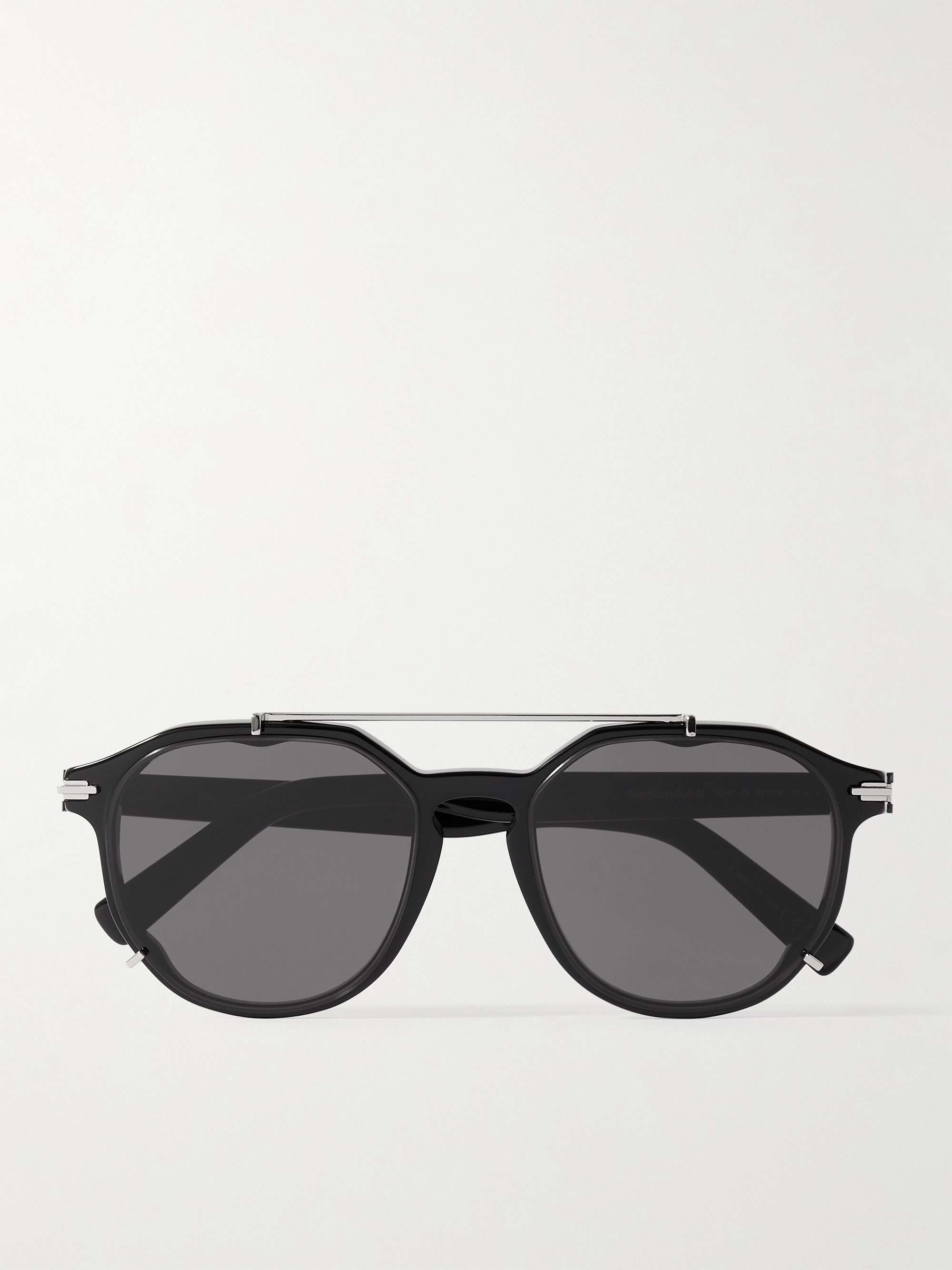 DIOR EYEWEAR DiorBlackSuit RI Round-Frame Acetate and Silver-Tone Sunglasses  for Men | MR PORTER