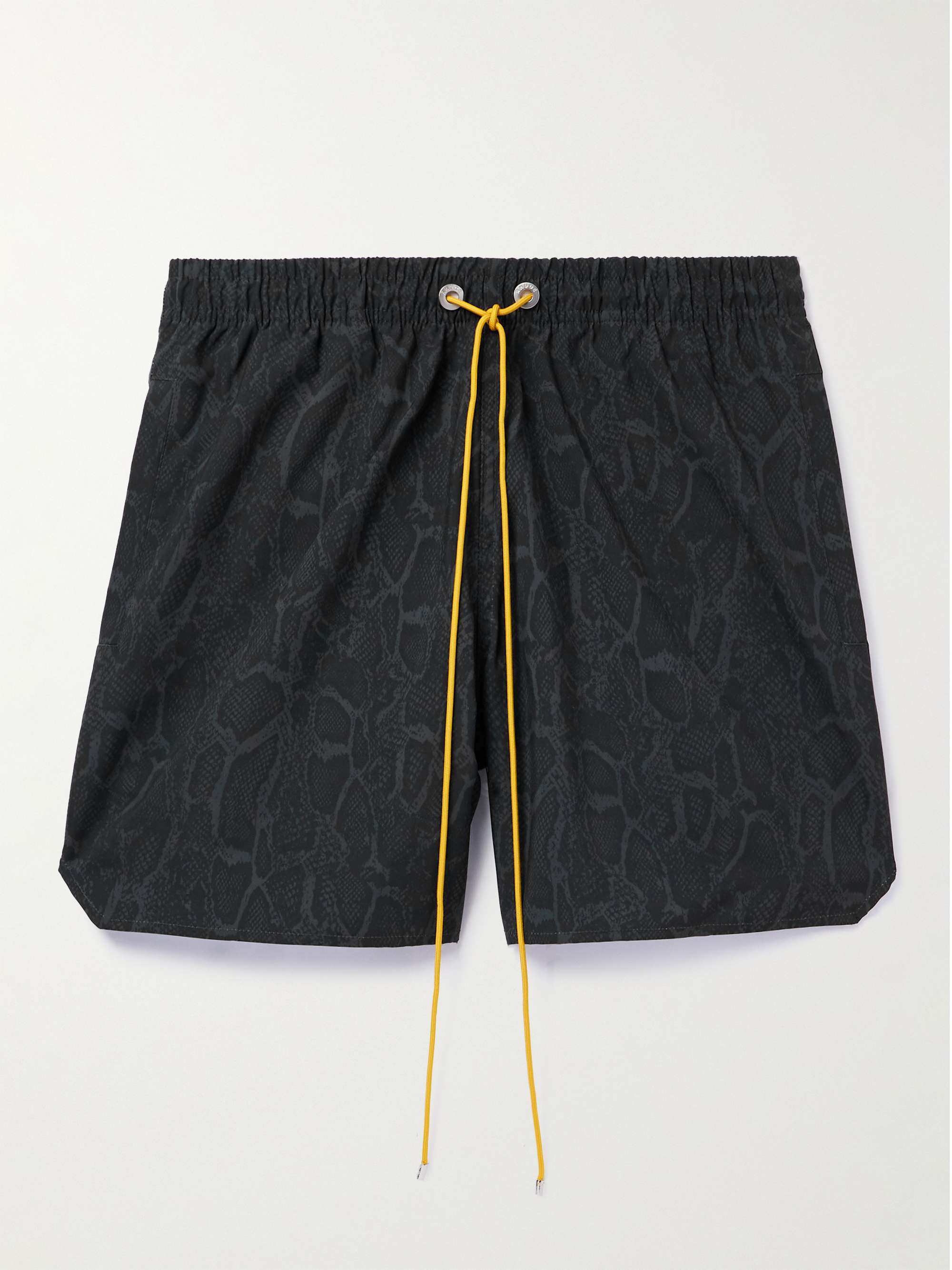 RHUDE Slim-Fit Mid-Length Snake-Print Swim Shorts for Men | MR PORTER