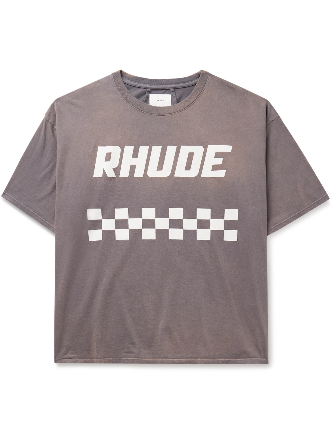 Rhude - Off Road Logo-Print Cotton-Jersey T-Shirt - Men - Gray