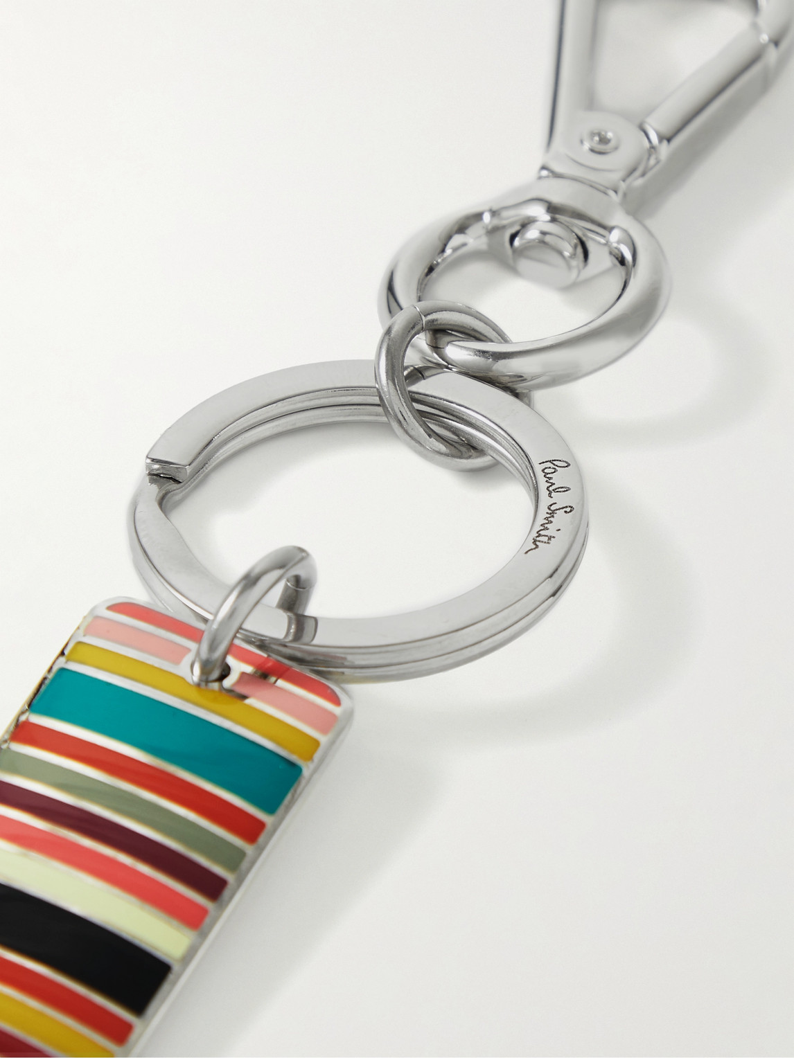 Paul Smith Striped Enamel Keyring Tag In Assorted | ModeSens