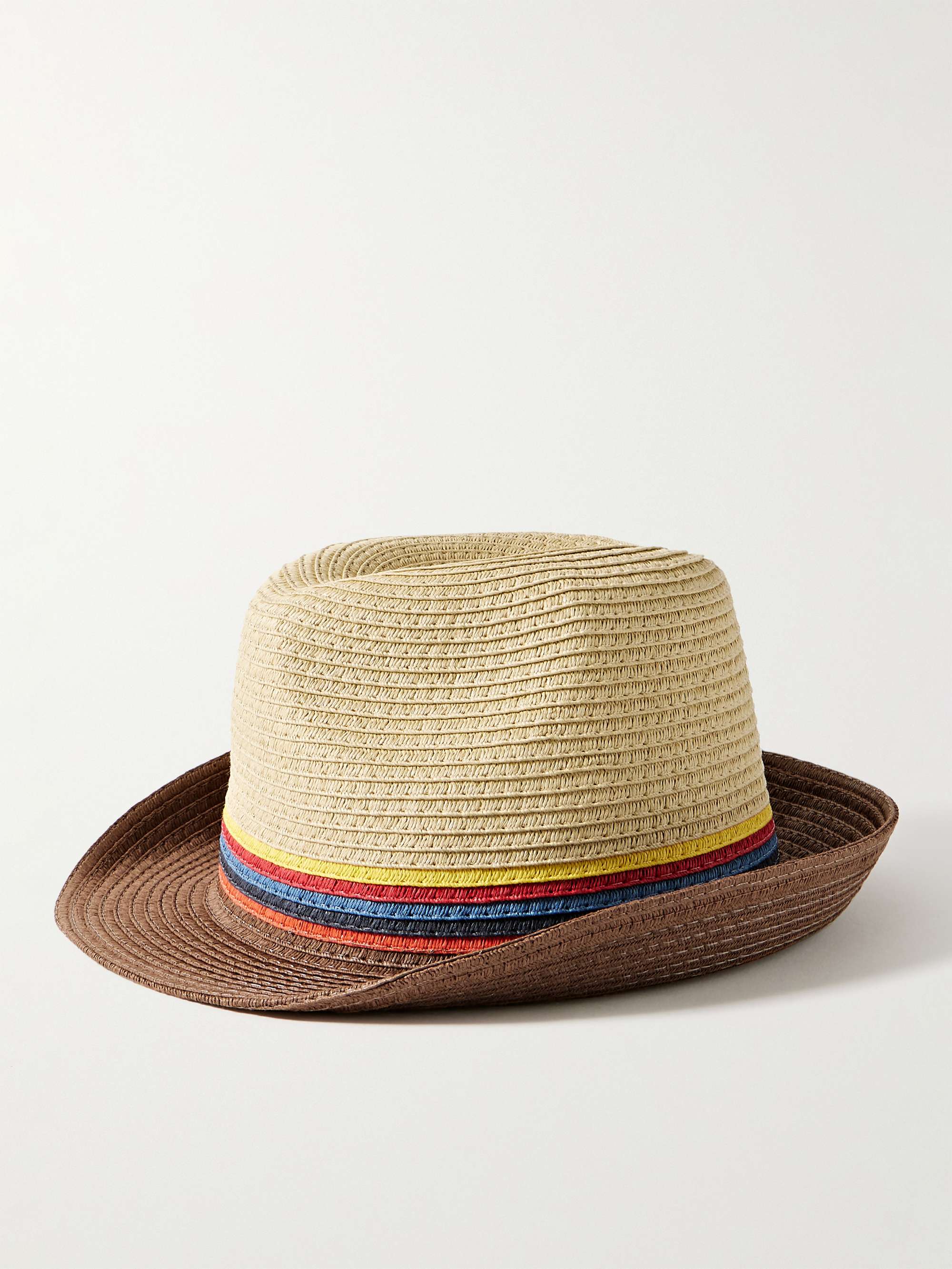 غير معروف قبعة فيدورا من القنب بحاشية من النسيج المضلع | SAINT LAURENT | MR  PORTER
