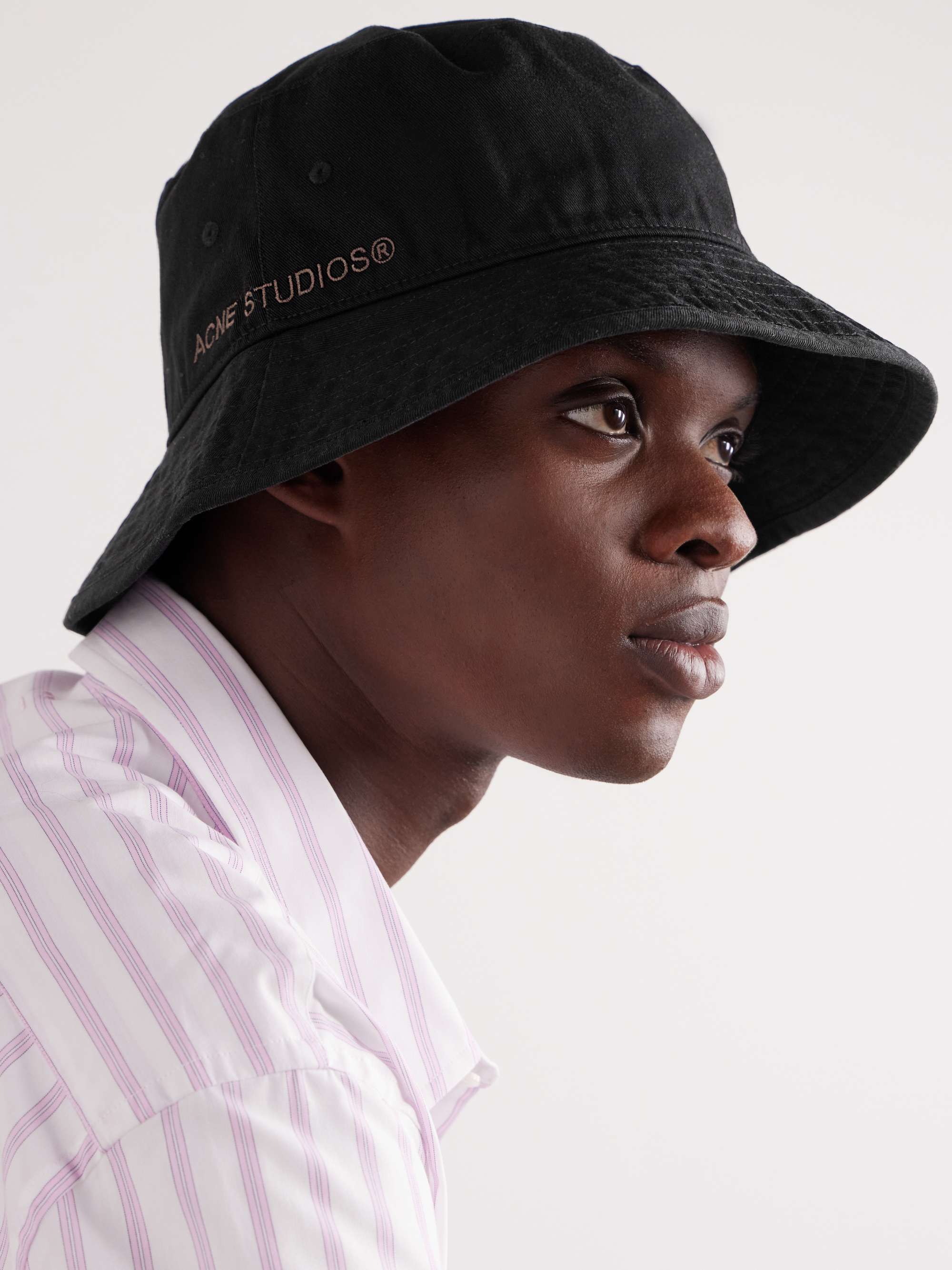 ACNE STUDIOS Brimmo Logo-Embroidered Cotton-Twill Bucket Hat for Men | MR  PORTER