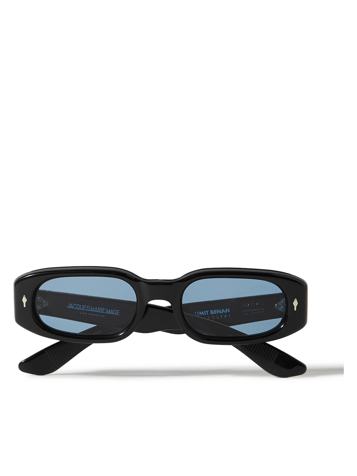 Jacques Marie Mage Umit Benan Hulya Oval-frame Acetate Sunglasses In Black