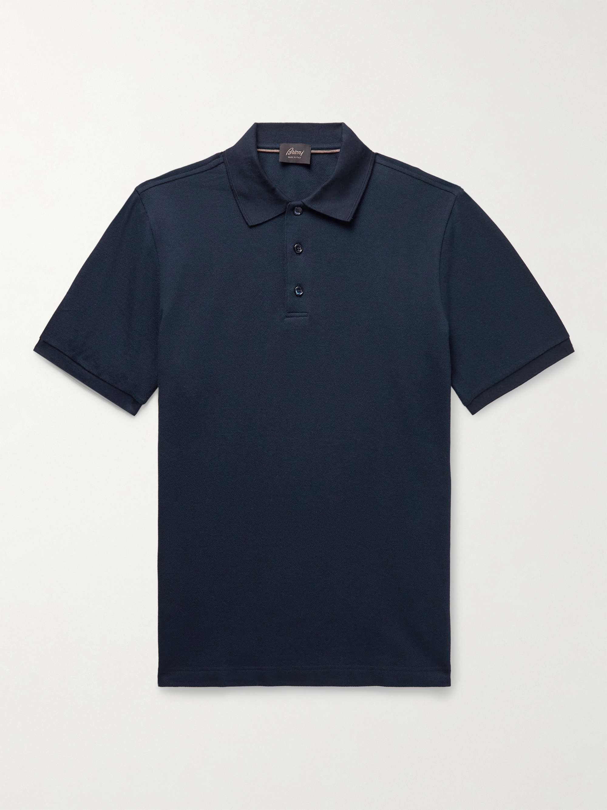BRIONI Cotton-Piqué Polo Shirt for Men | MR PORTER