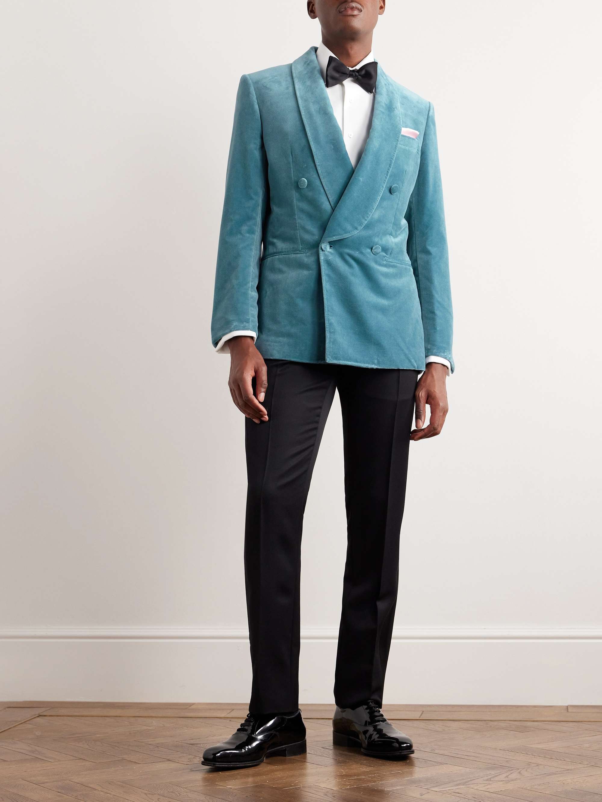 BRIONI Double-Breasted Cotton-Velvet Tuxedo Jacket for Men | MR PORTER
