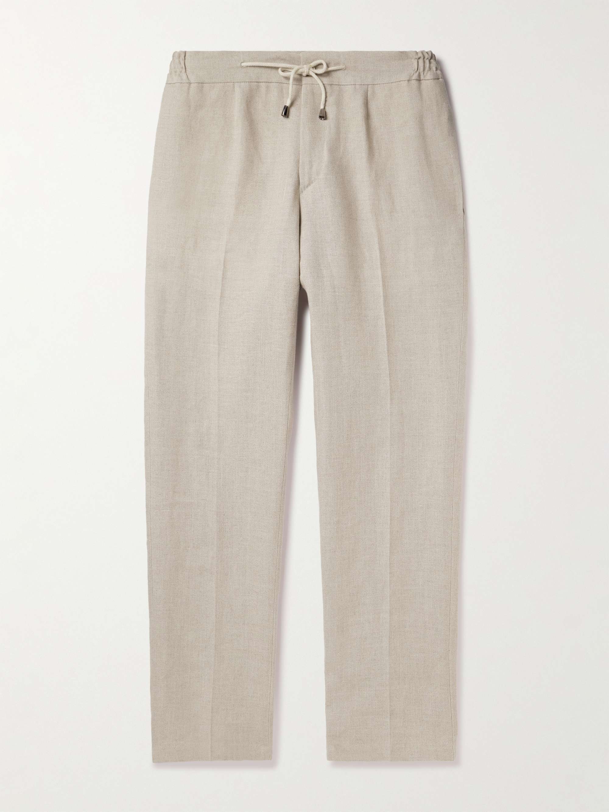 DE PETRILLO Tapered Linen Drawstring Trousers for Men | MR PORTER