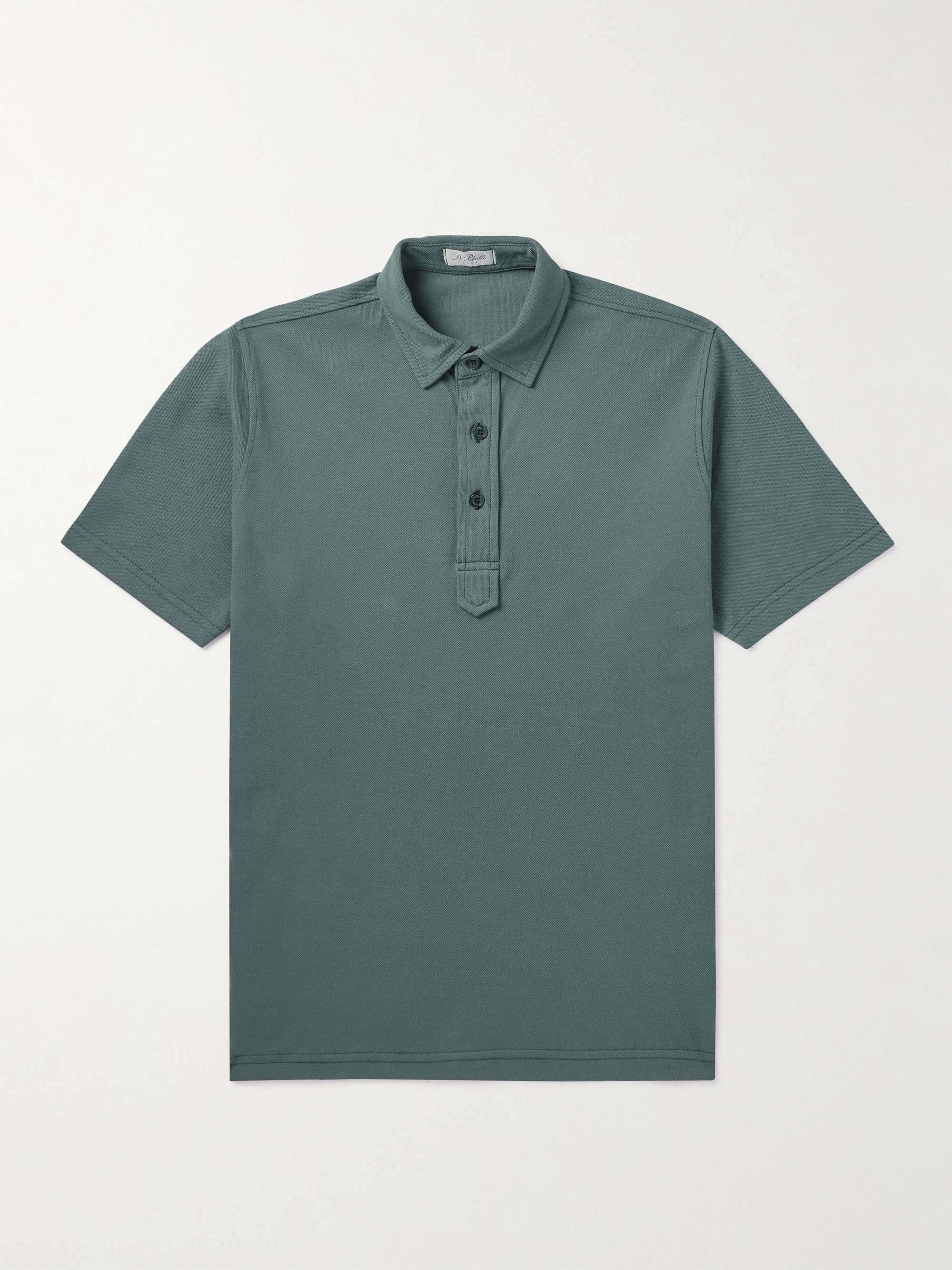 DE PETRILLO Slim-Fit Cotton-Piqué Polo Shirt for Men | MR PORTER