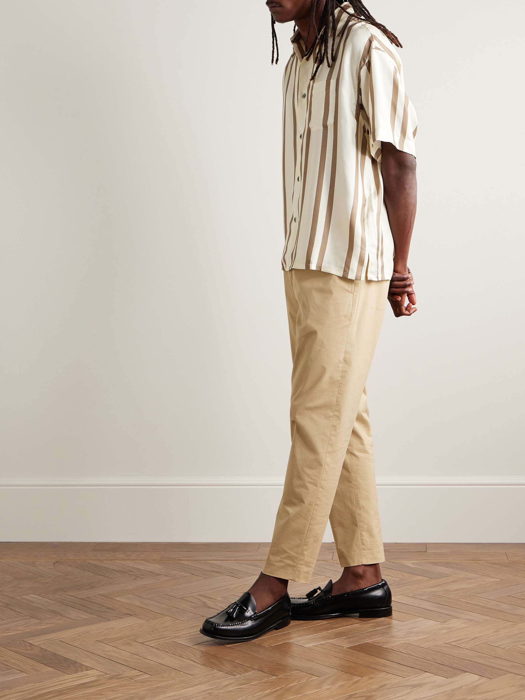 CLUB MONACO Slim-Fit Cotton-Blend Trousers for Men | MR PORTER