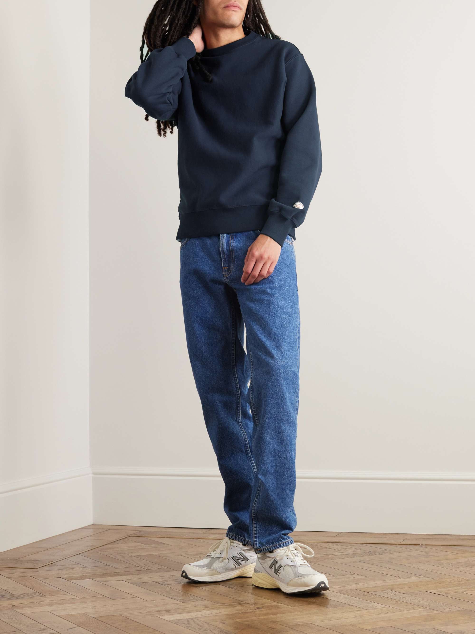 NUDIE JEANS Hasse Logo-Appliquéd Cotton-Blend Jersey Sweatshirt for Men |  MR PORTER