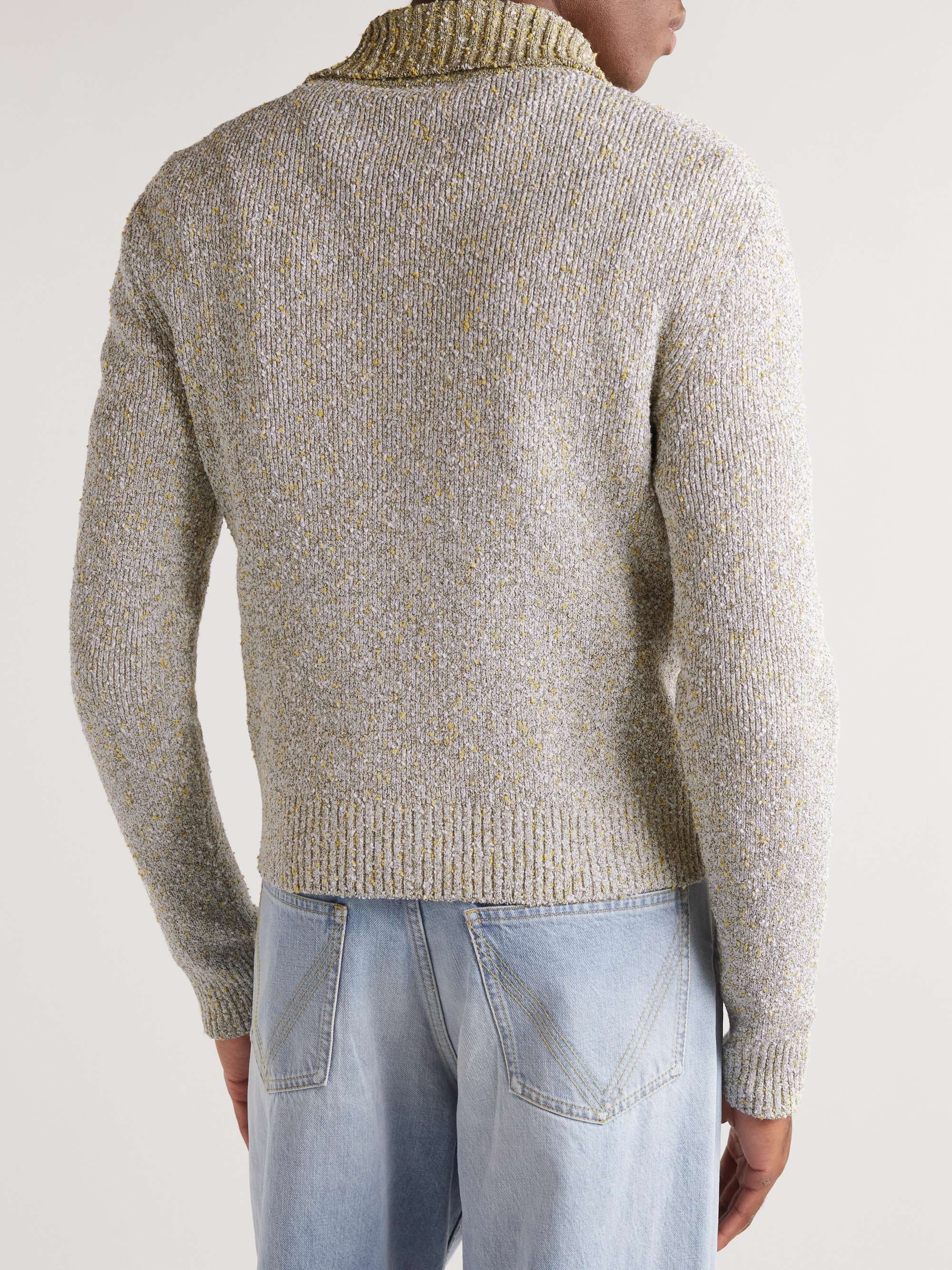 BOTTEGA VENETA Oversized Ribbed-Knit Bouclé Polo Shirt for Men | MR PORTER