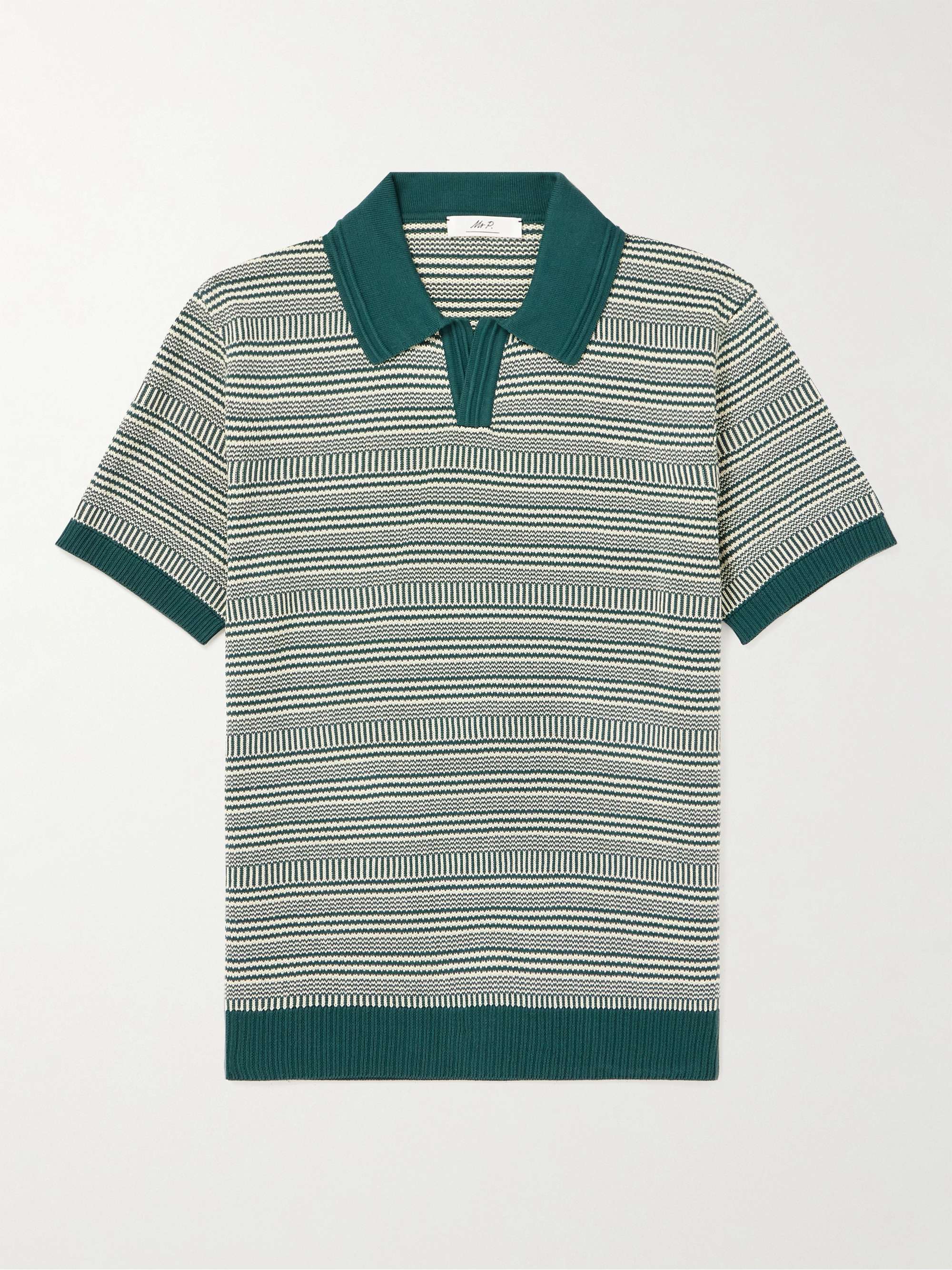 MR P. Striped Cotton Polo Shirt for Men | MR PORTER