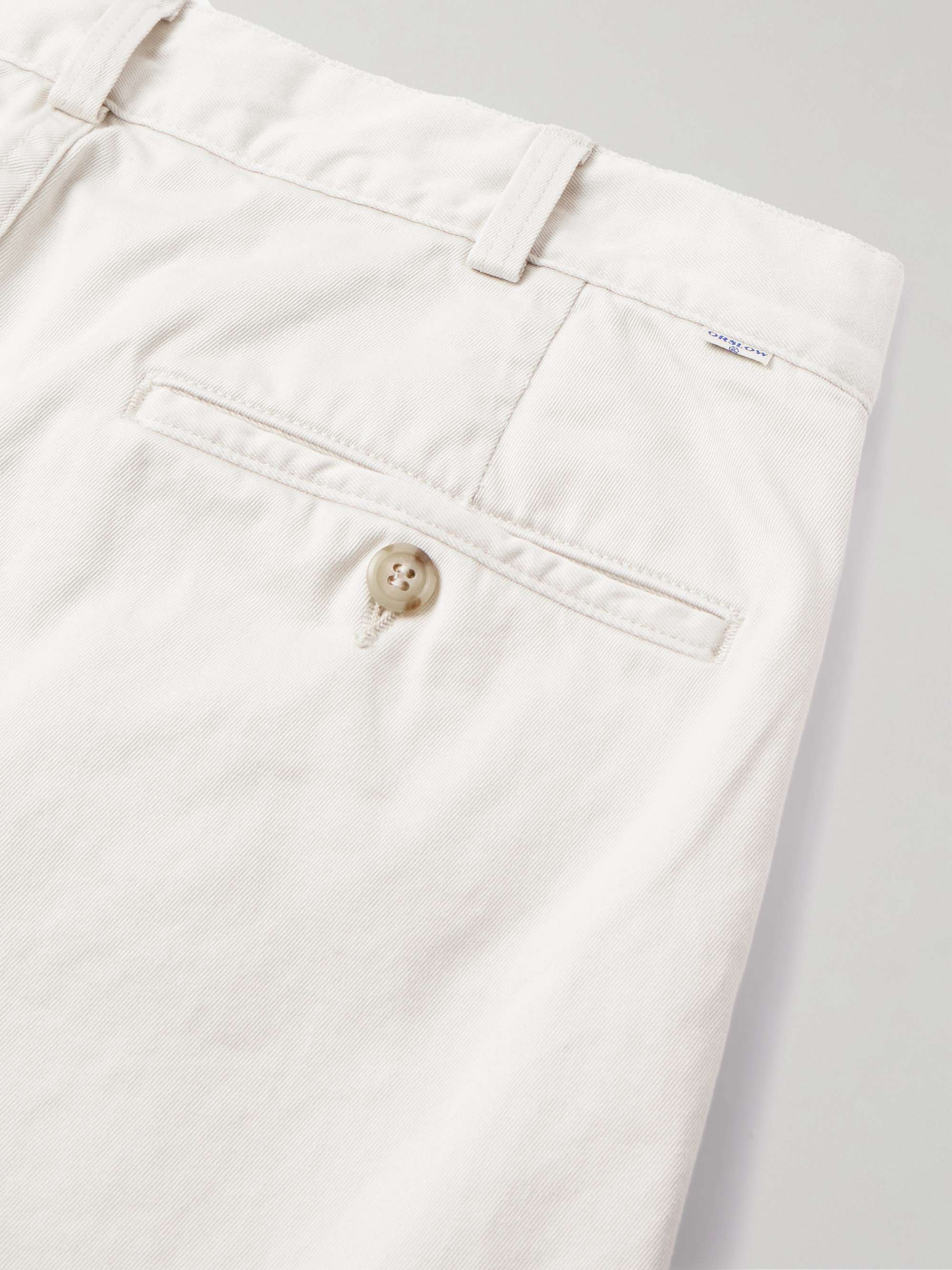 ORSLOW Two Tuck Wide-Leg Cotton-Twill Trousers for Men | MR PORTER