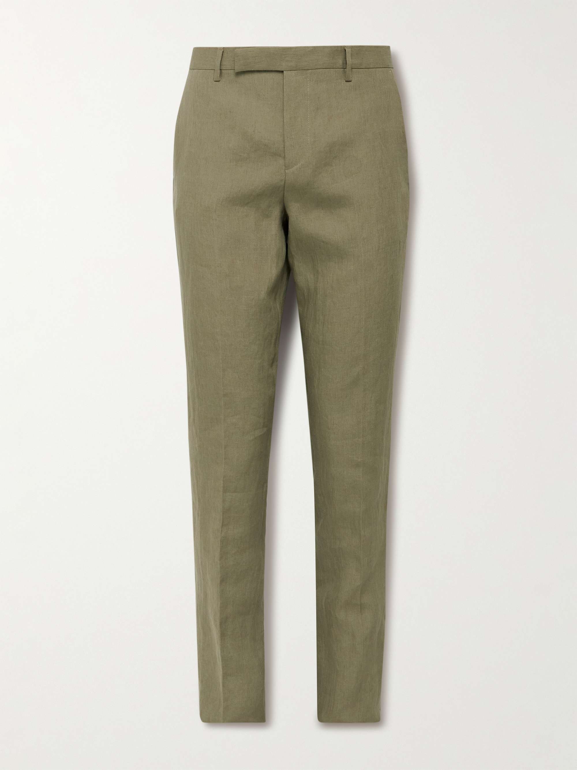 Paul Smith Cream Pleated Trousers - Men from Brother2Brother UK