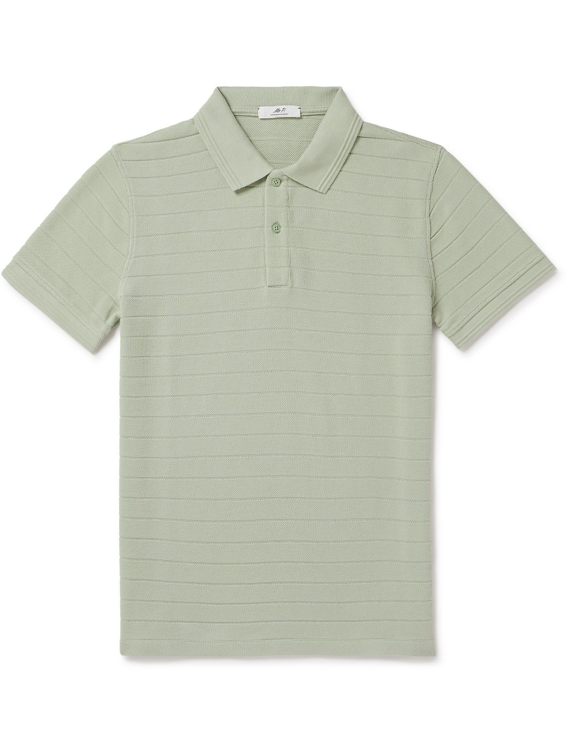 Mr P Organic Cotton-piqué Polo Shirt In Green