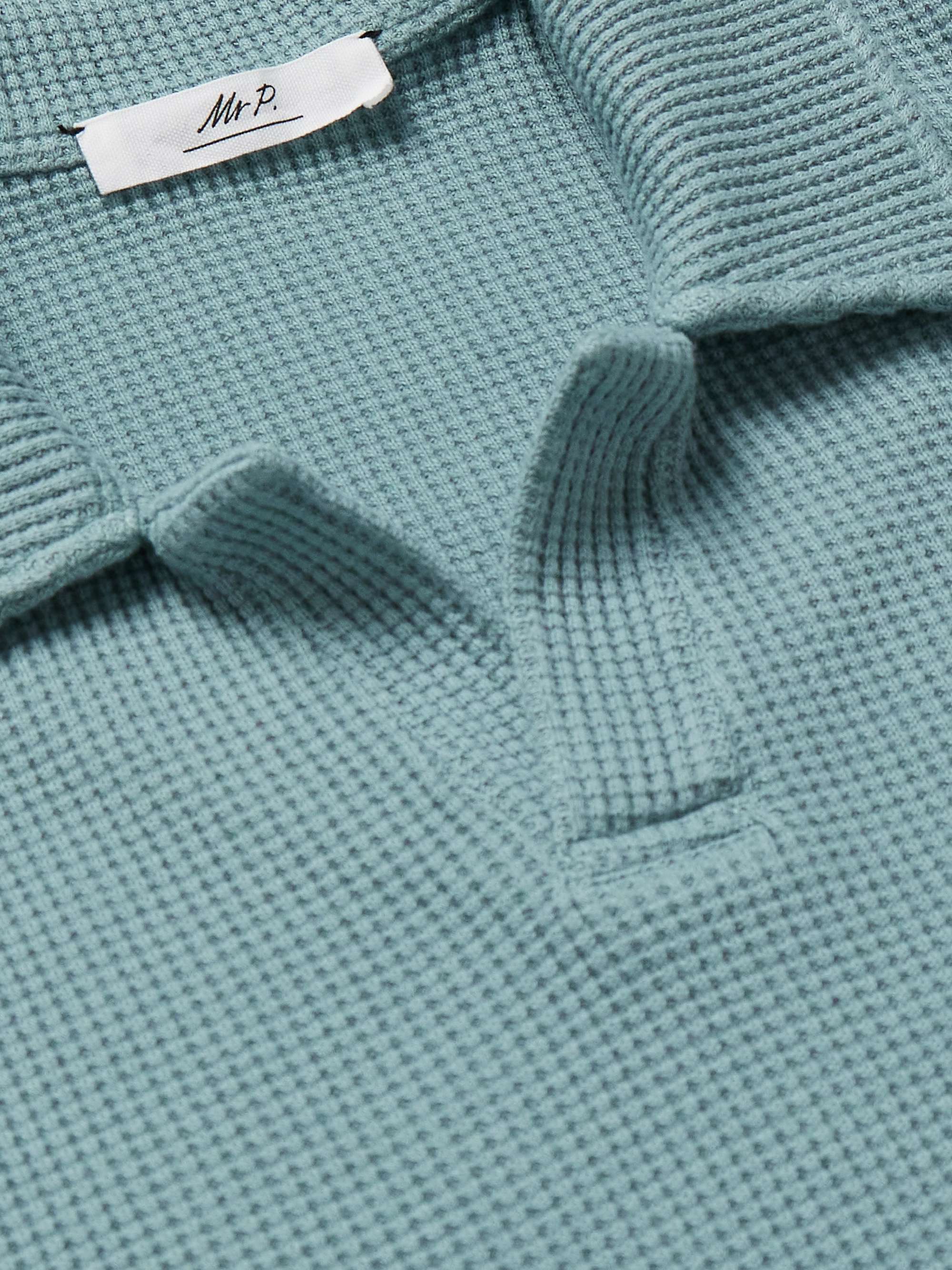 MR P. Waffle-Knit Organic Cotton Polo Shirt for Men | MR PORTER