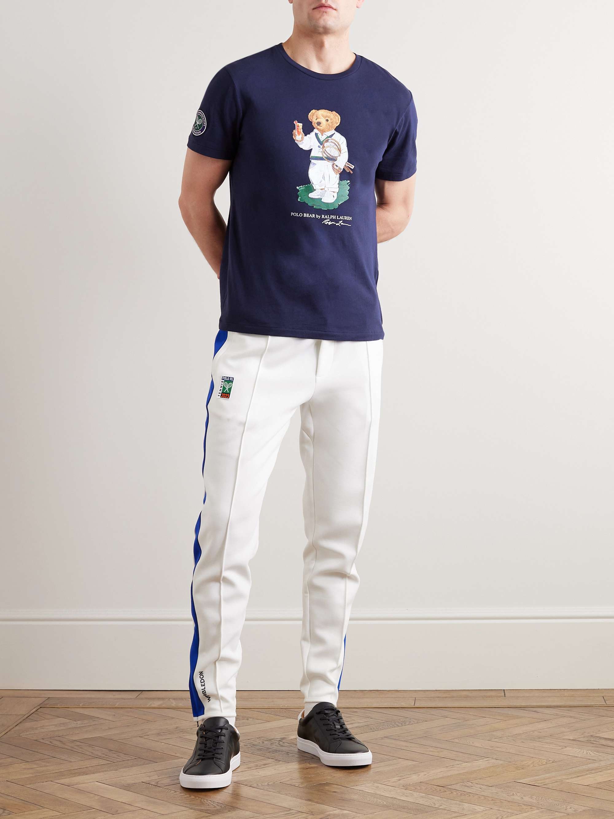 POLO RALPH LAUREN Wimbledon Appliquéd Printed Cotton-Jersey T-Shirt for Men  | MR PORTER