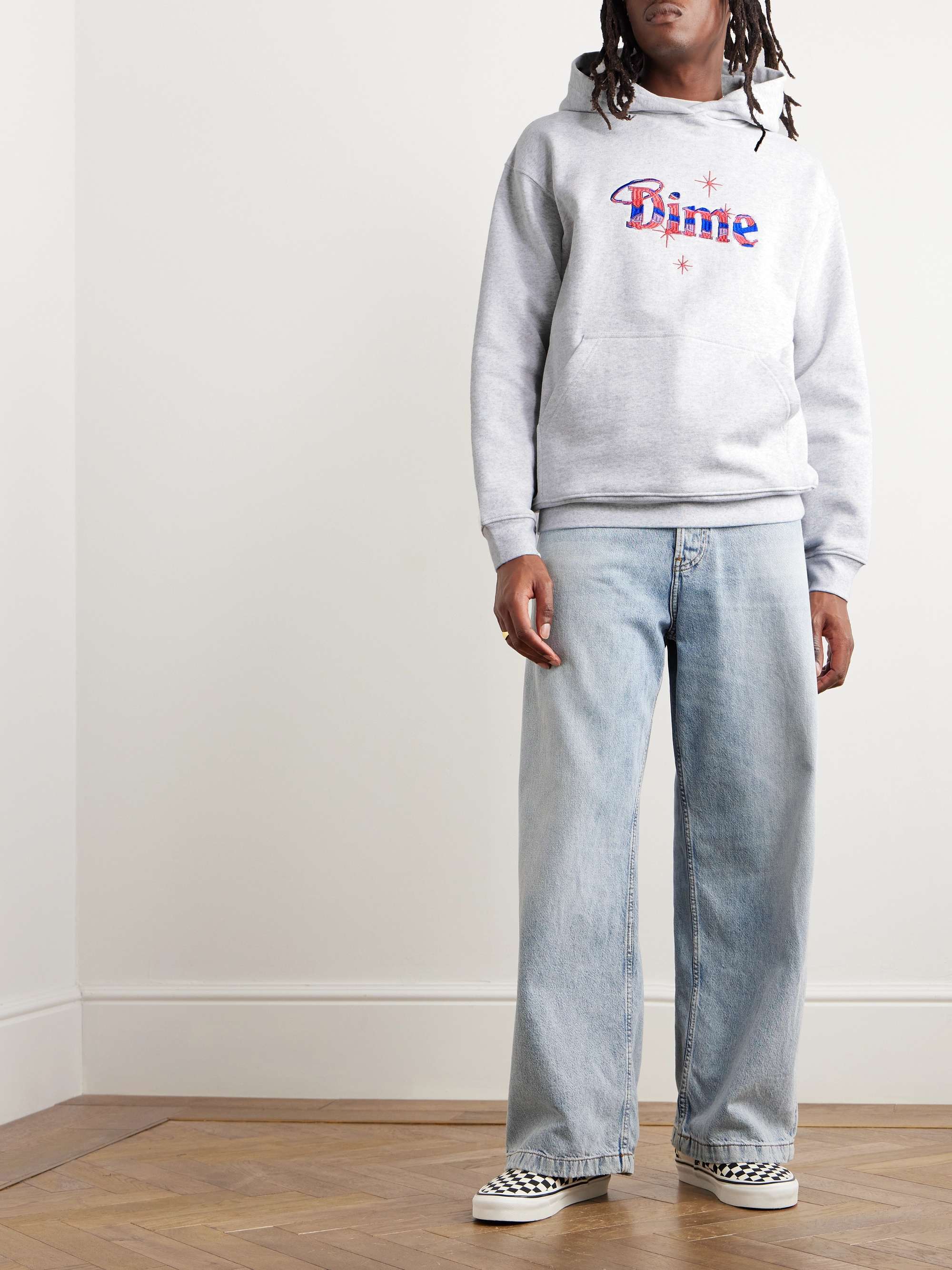 DIME Halo Logo-Embroidered Cotton-Jersey Hoodie for Men | MR PORTER
