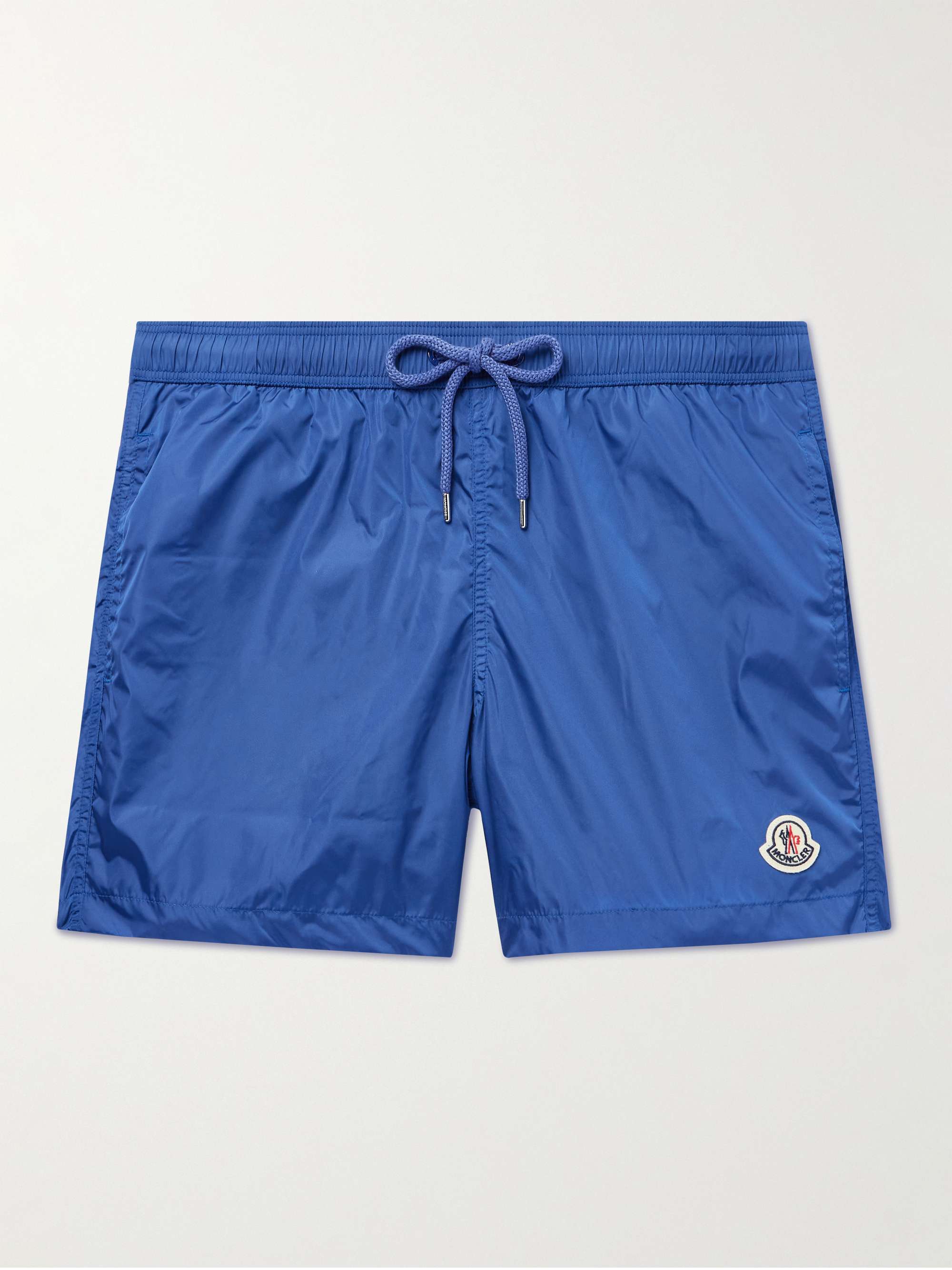 MONCLER Straight-Leg Mid-Length Logo-Appliquéd Swim Shorts for Men | MR  PORTER