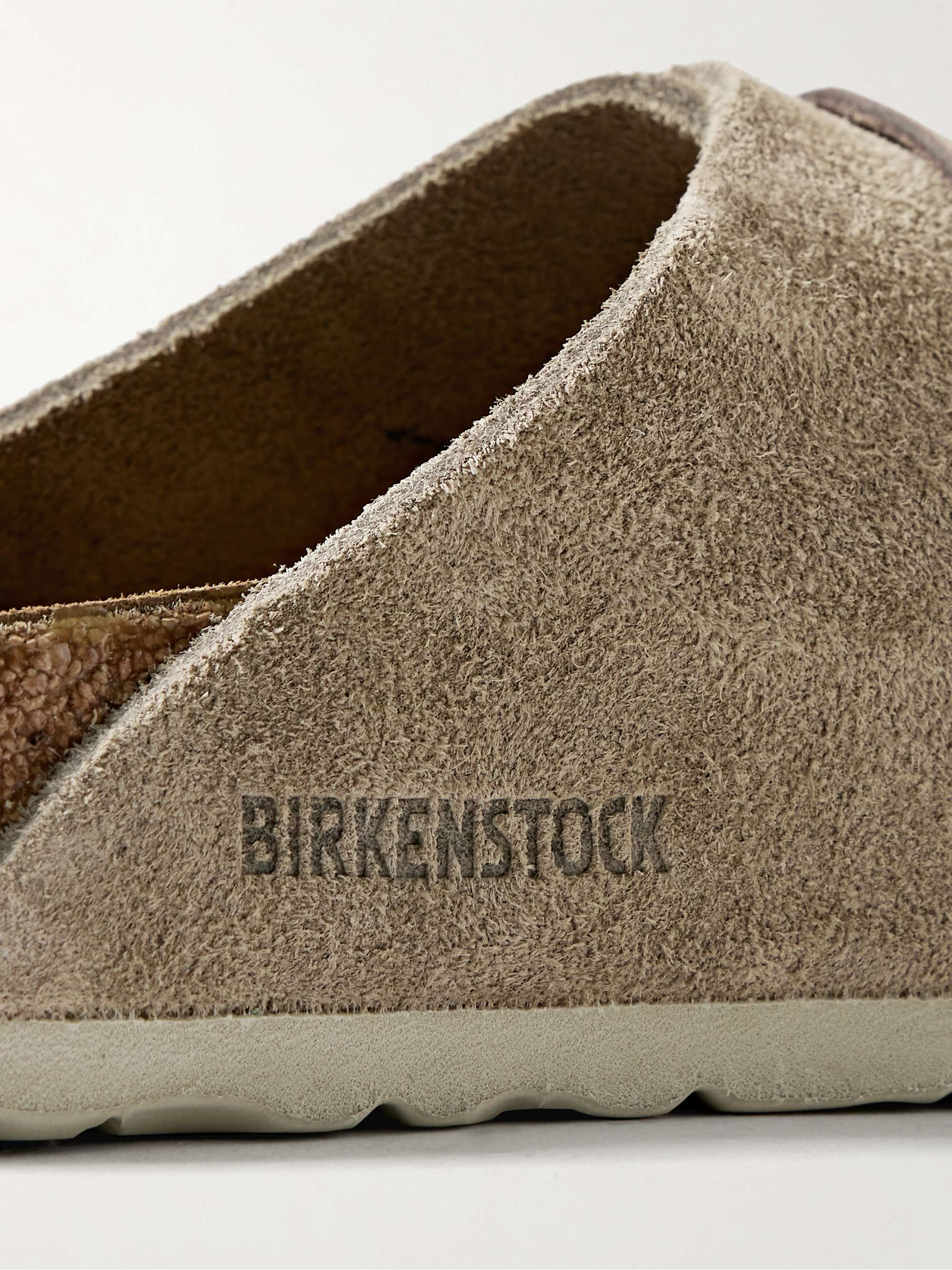 BIRKENSTOCK Kyoto Nubuck-Trimmed Suede Sandals for Men | MR PORTER