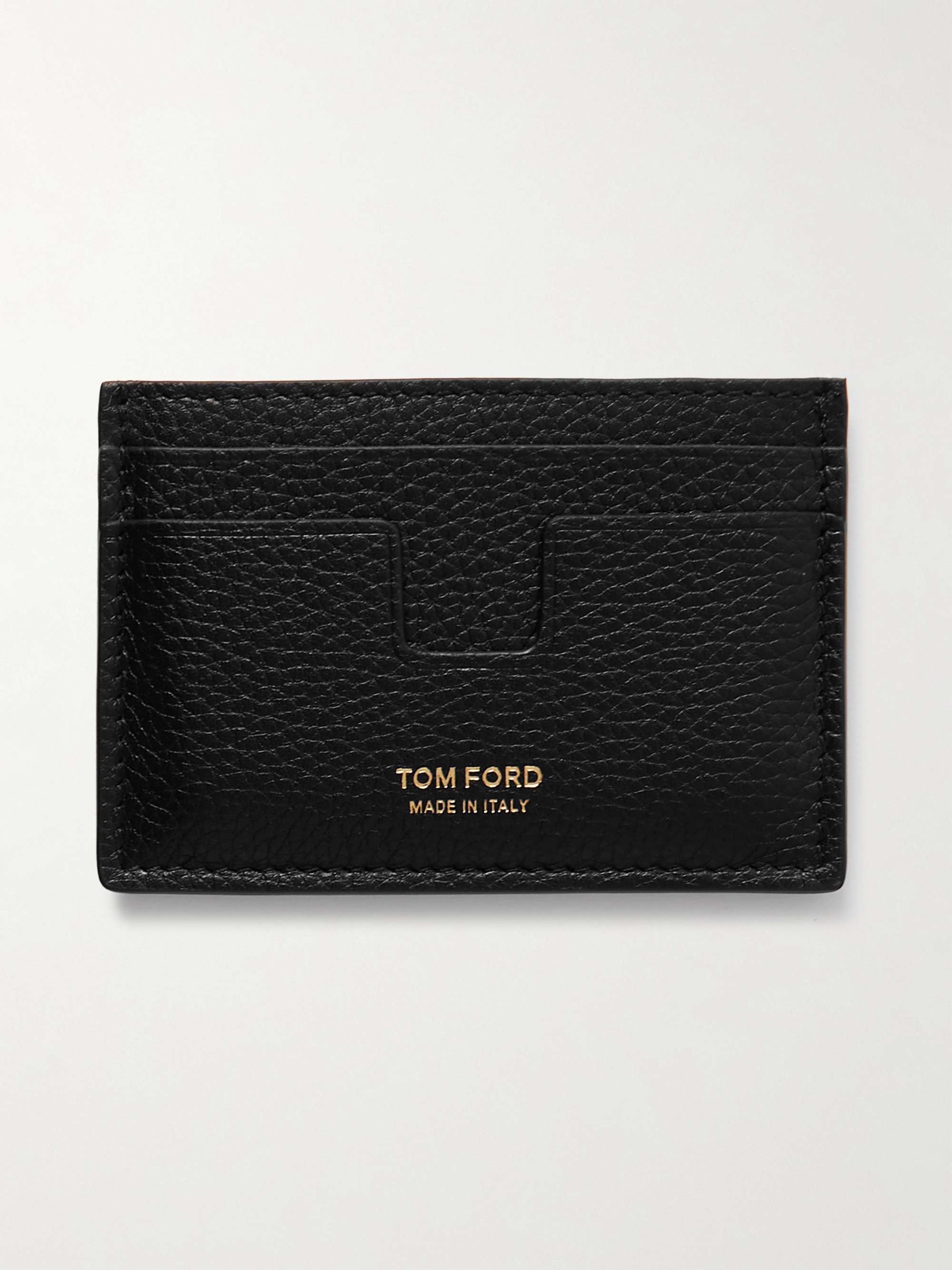 TOM FORD Colour-Block Full-Grain Leather Cardholder for Men | MR PORTER