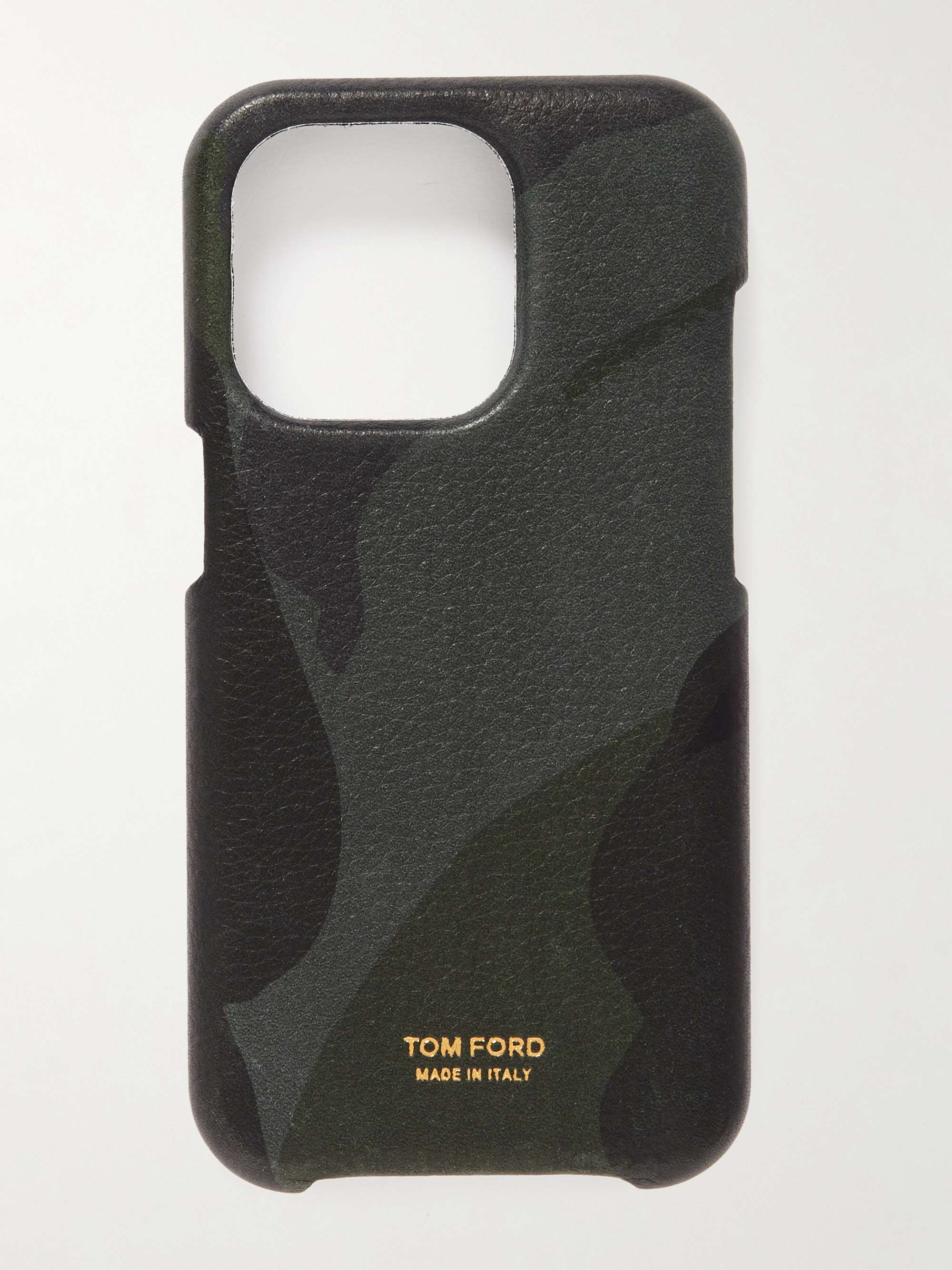 TOM FORD Camouflage-Print Leather iPhone 14 Pro Case for Men | MR PORTER