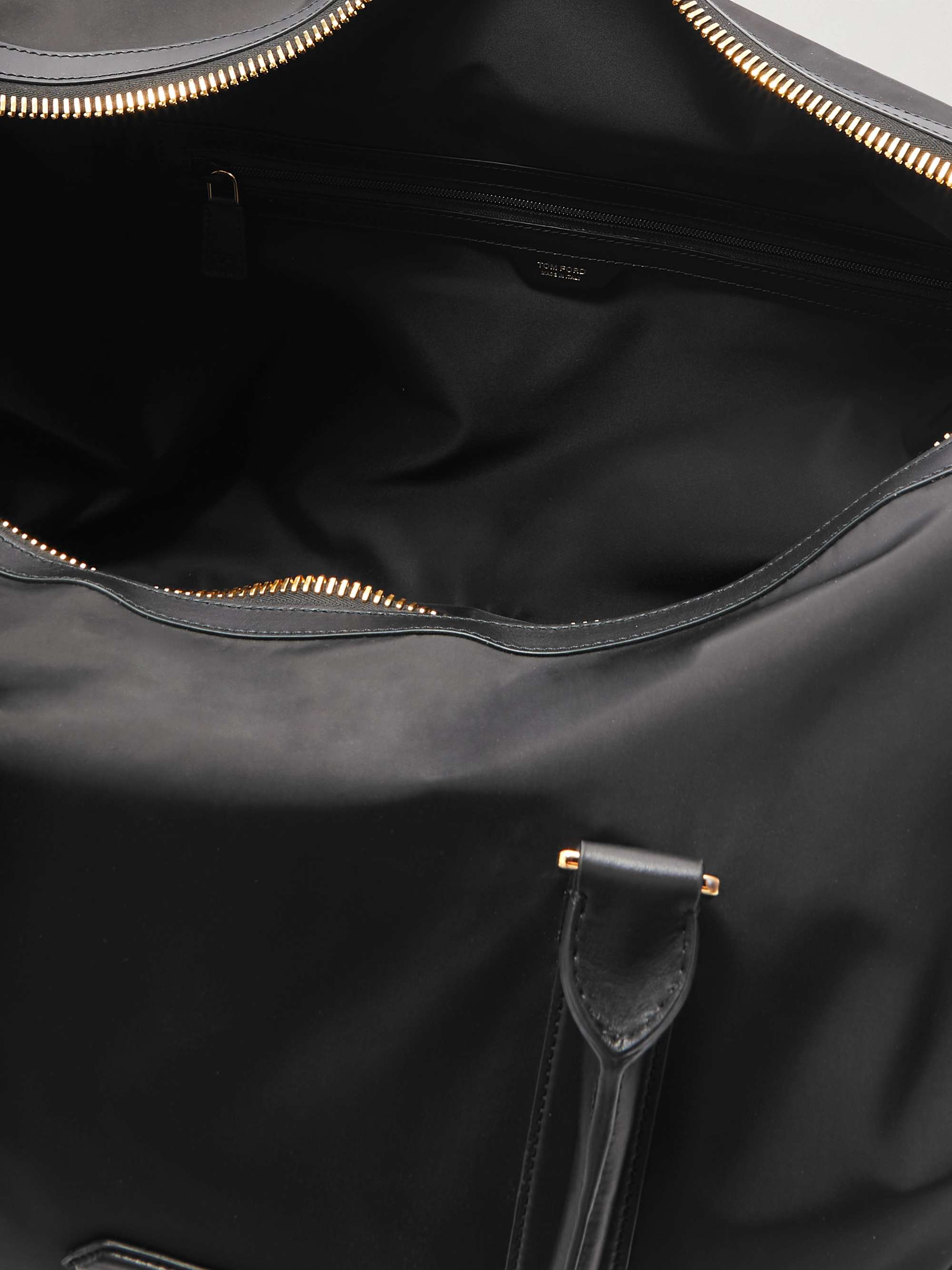 TOM FORD Leather-Trimmed Recycled-Nylon Weekend Bag for Men | MR PORTER