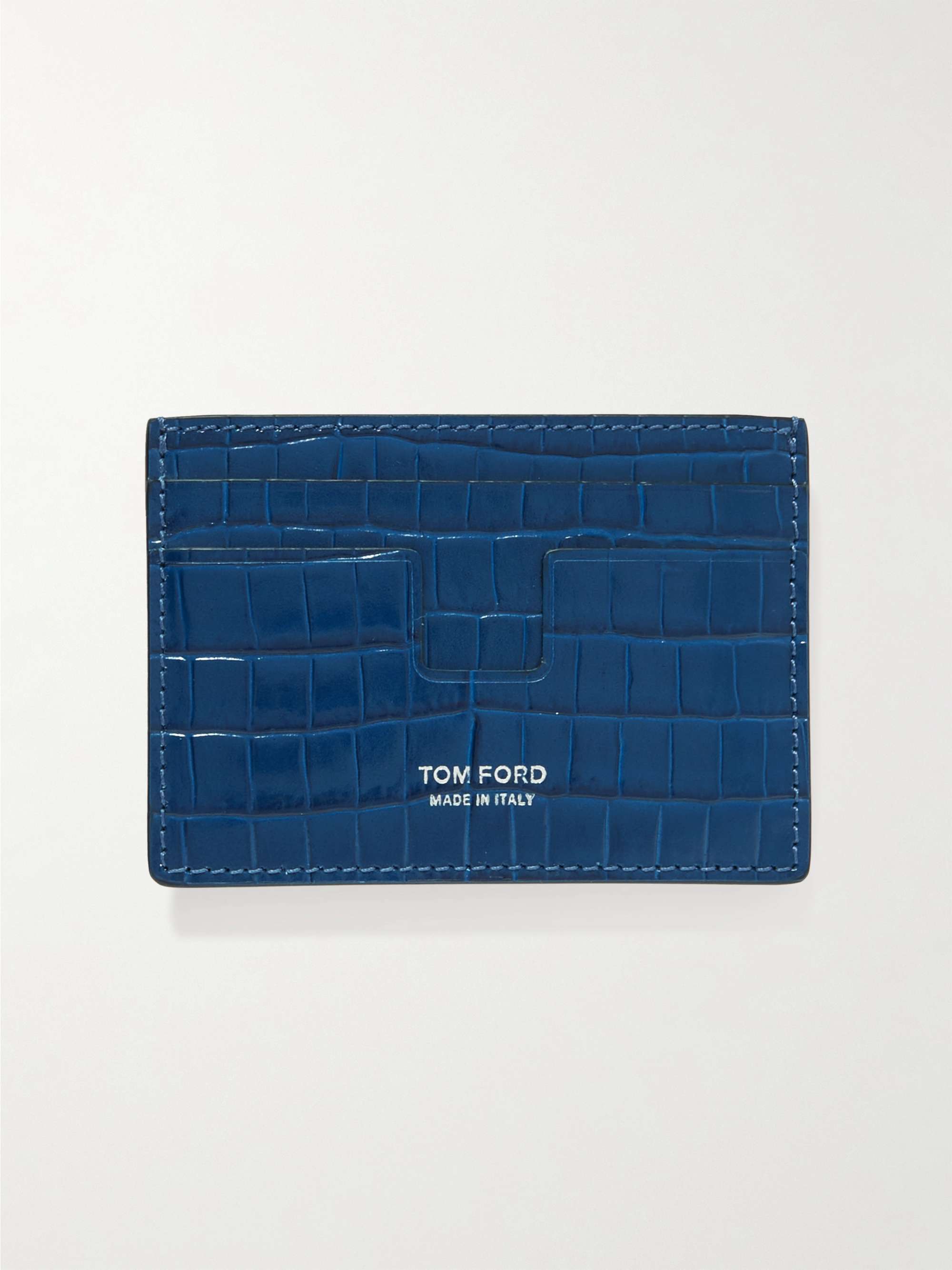 TOM FORD Croc-Effect Leather and Silver-Tone Cardholder and Money Clip for  Men | MR PORTER