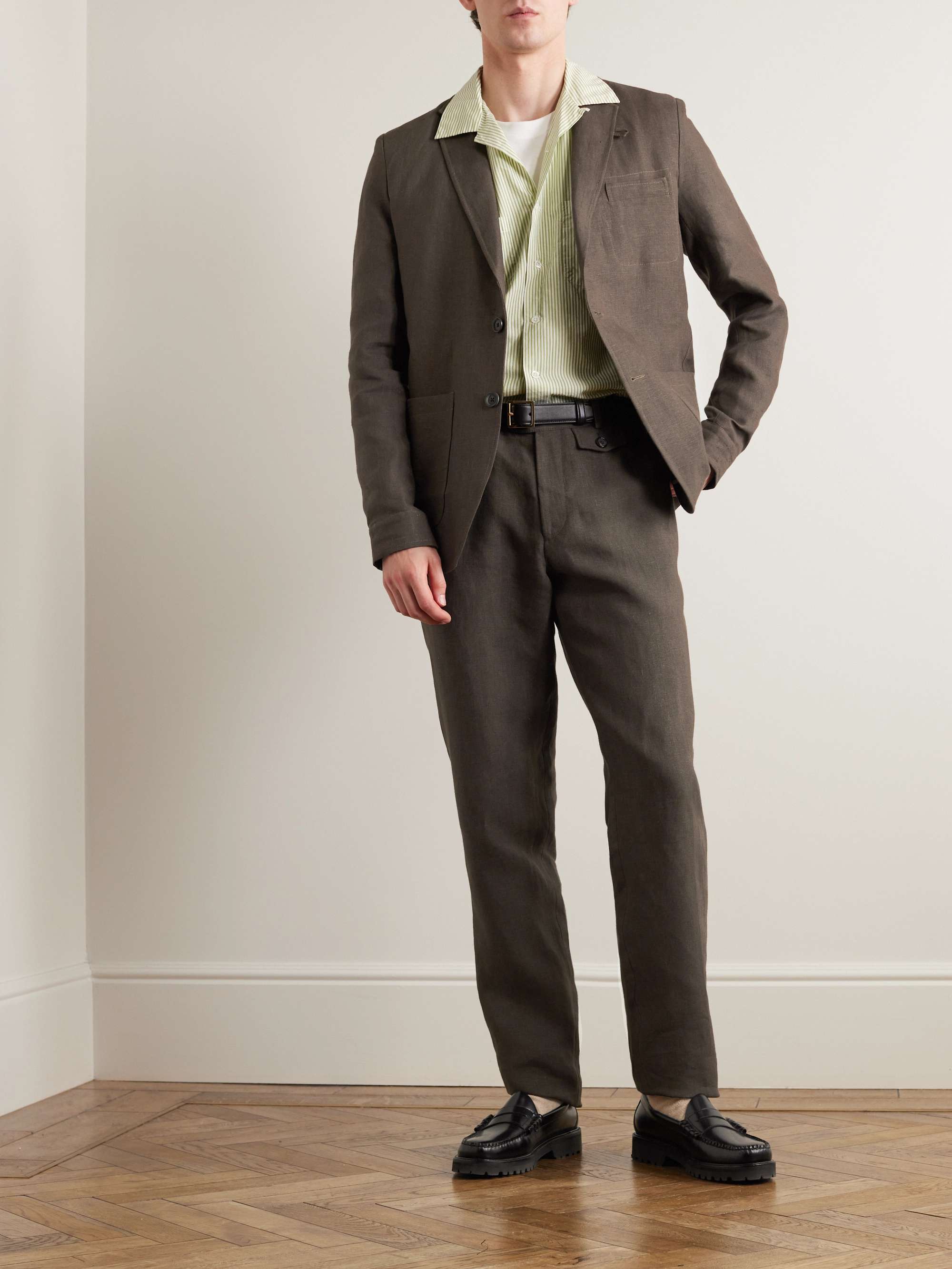 OLIVER SPENCER Theobald Unstructured Linen Suit Jacket | MR PORTER