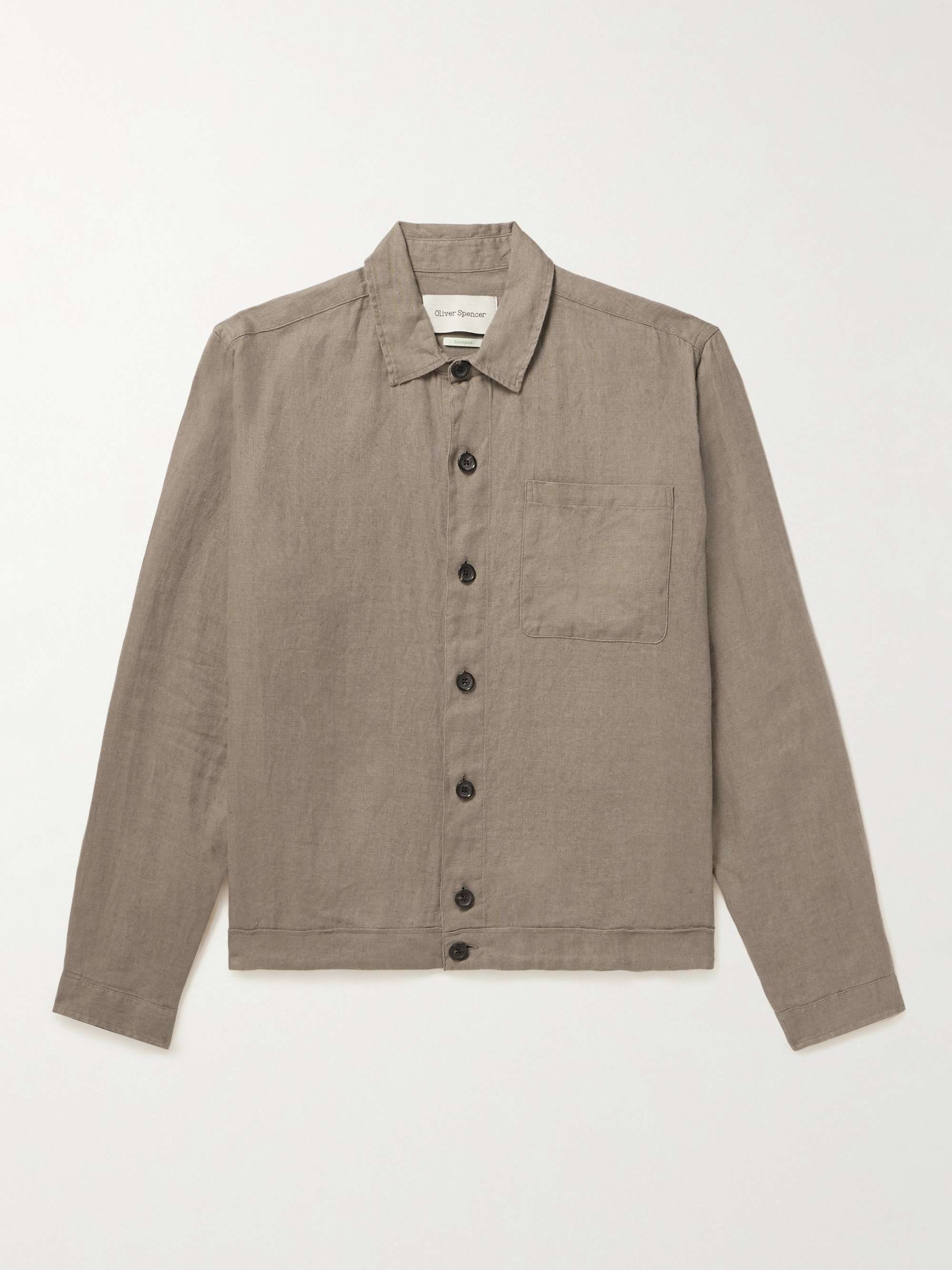 OLIVER SPENCER Milford Linen Blouson Jacket for Men | MR PORTER