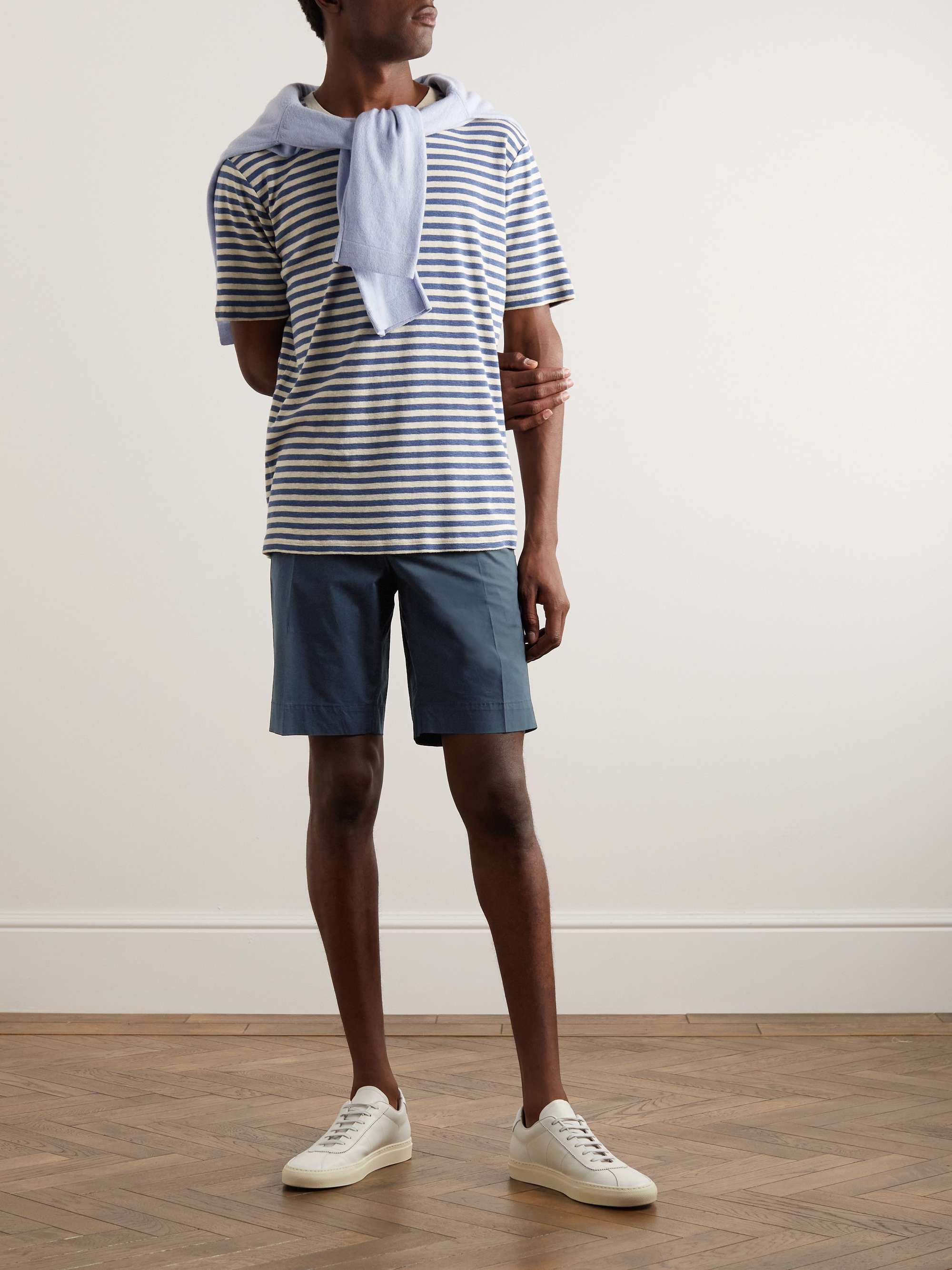 INCOTEX Slim-Fit Stretch-Cotton Poplin Bermuda Shorts for Men | MR PORTER