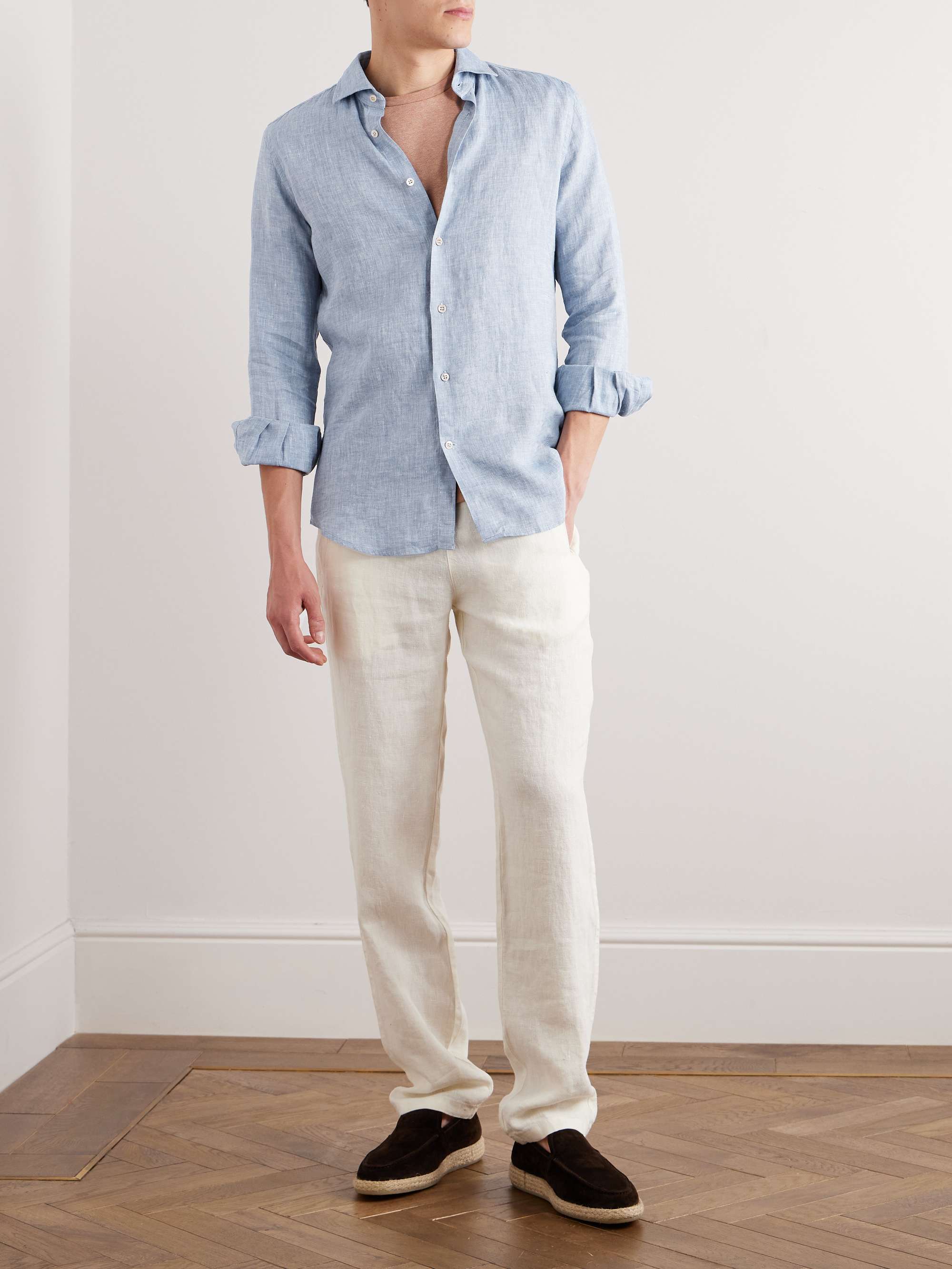 INCOTEX Slim-Fit Linen Shirt for Men | MR PORTER