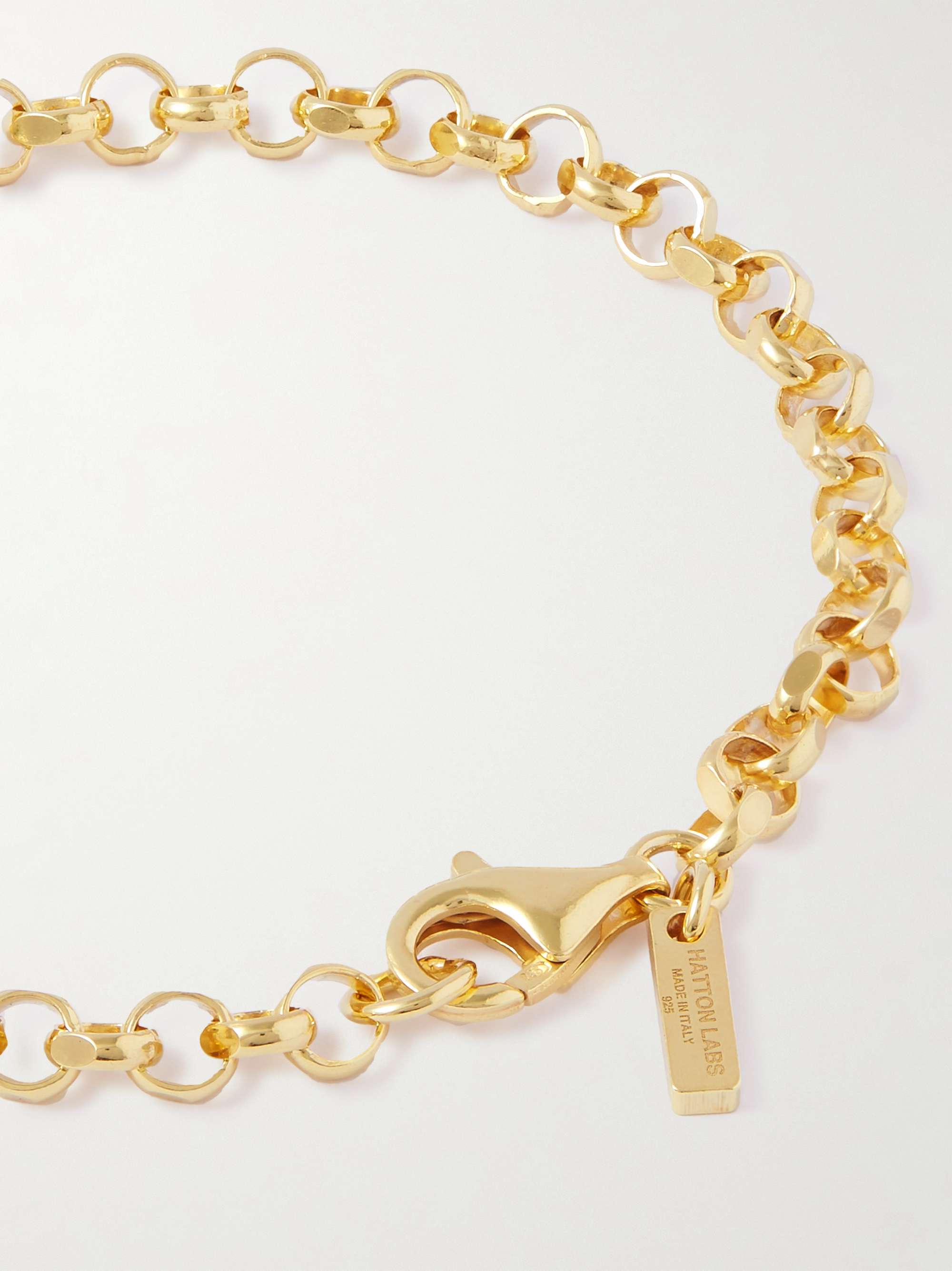 HATTON LABS Diamond Cut Belcher Gold-Plated Chain Bracelet for Men | MR  PORTER