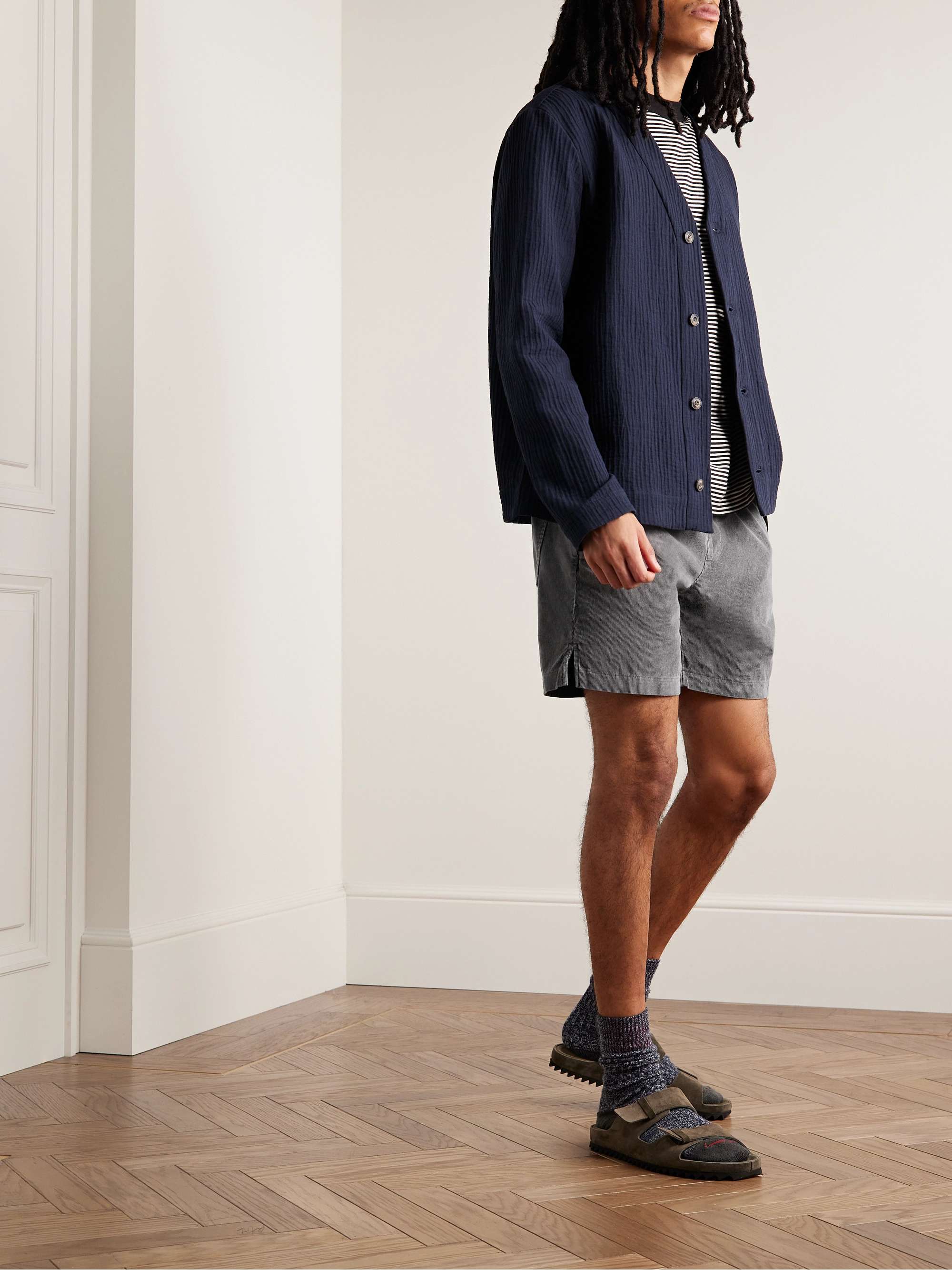 SAVE KHAKI UNITED Easy Straight-Leg Cotton-Corduroy Drawstring Shorts for  Men | MR PORTER