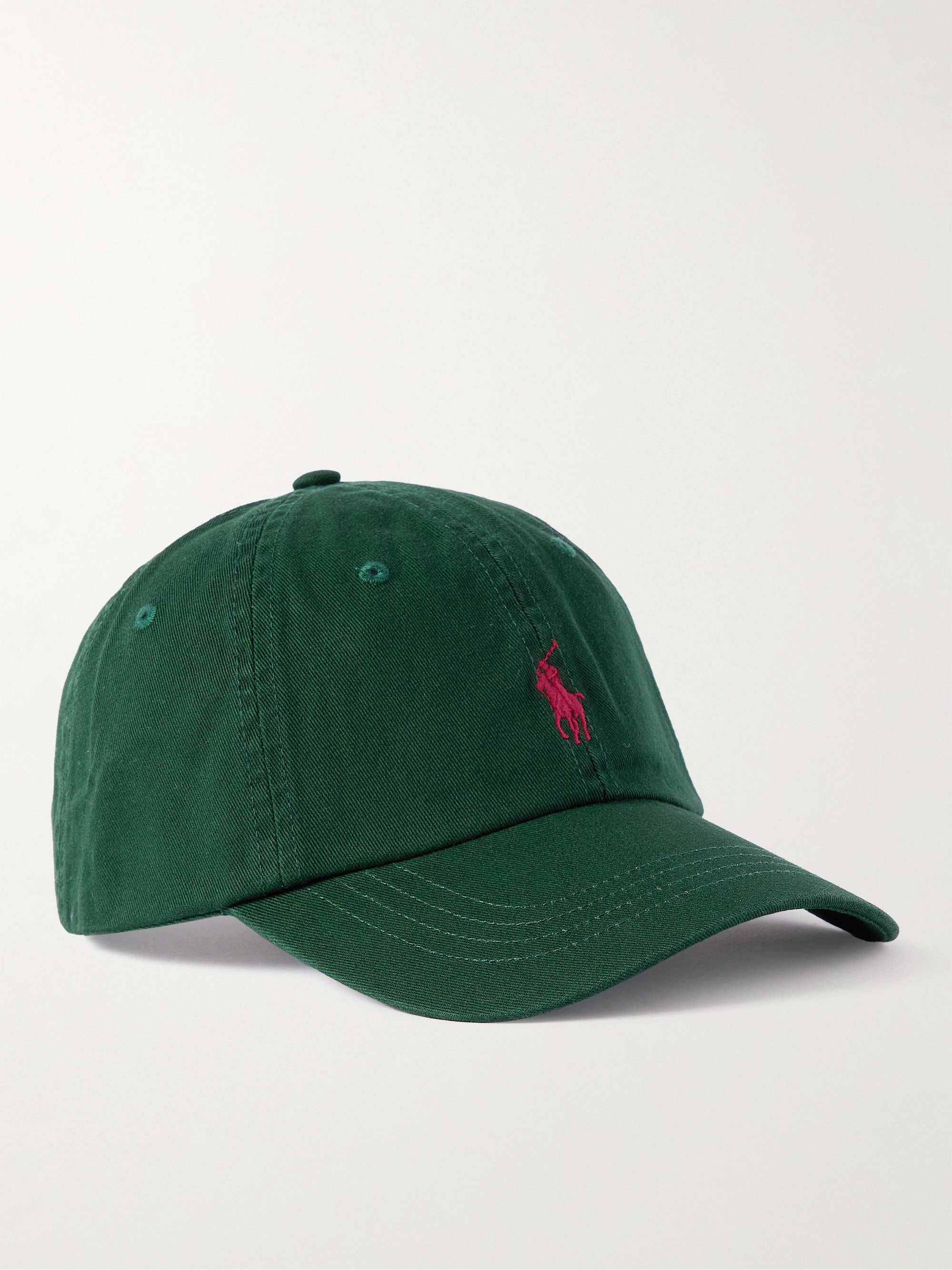 أخضر قبعة بيسبول من قطن التويل مُطرّزة بشعار العلامة | POLO RALPH LAUREN |  MR PORTER