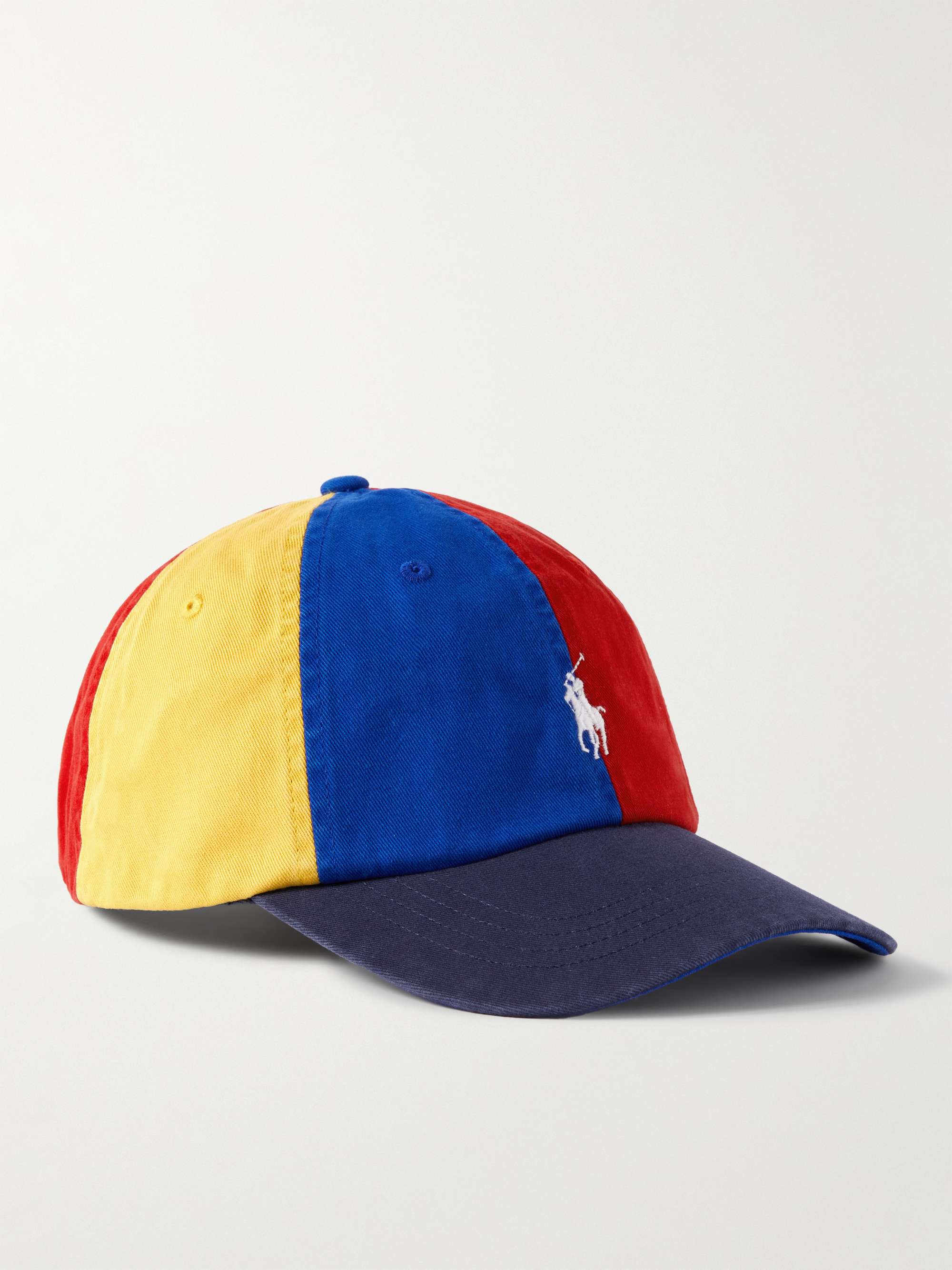 POLO RALPH LAUREN Logo-Embroidered Colour-Block Cotton-Twill Baseball Cap  for Men | MR PORTER