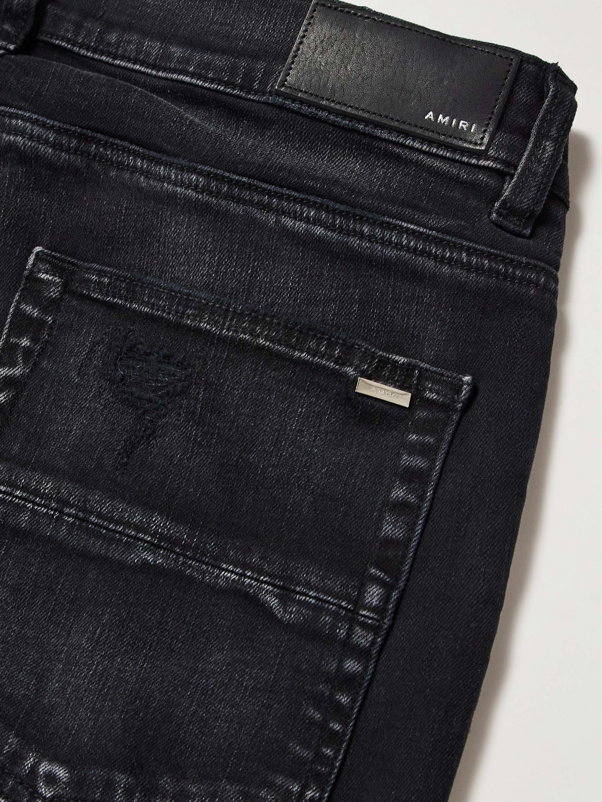 AMIRI Skinny-Fit Logo-Appliquéd Distressed Jeans for Men | MR PORTER