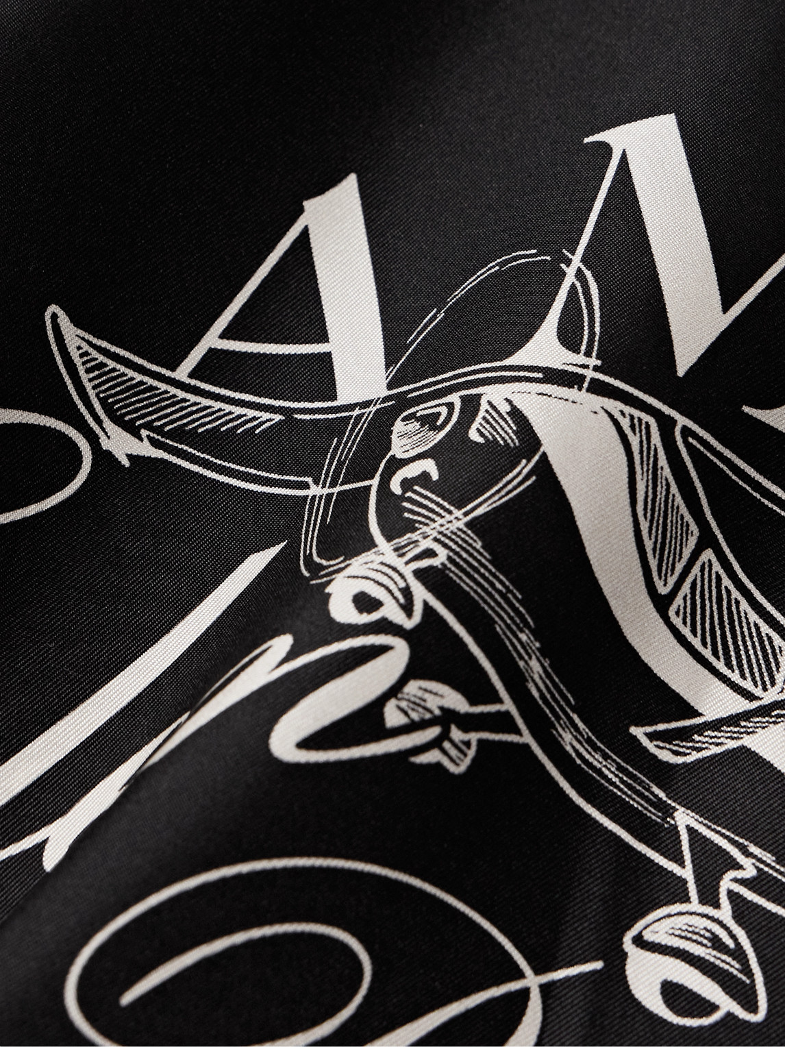 Amiri Monochrome Logo-print Silk-twill Shirt In Black