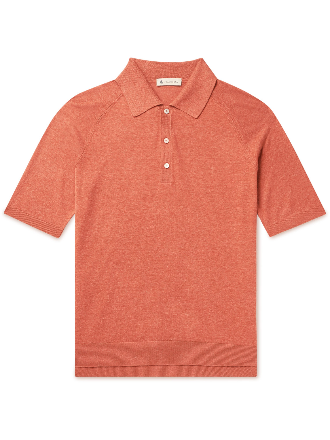 PIACENZA 1733 - Silk And Linen-Blend Polo Shirt - Men - Orange - IT 50 for  Men