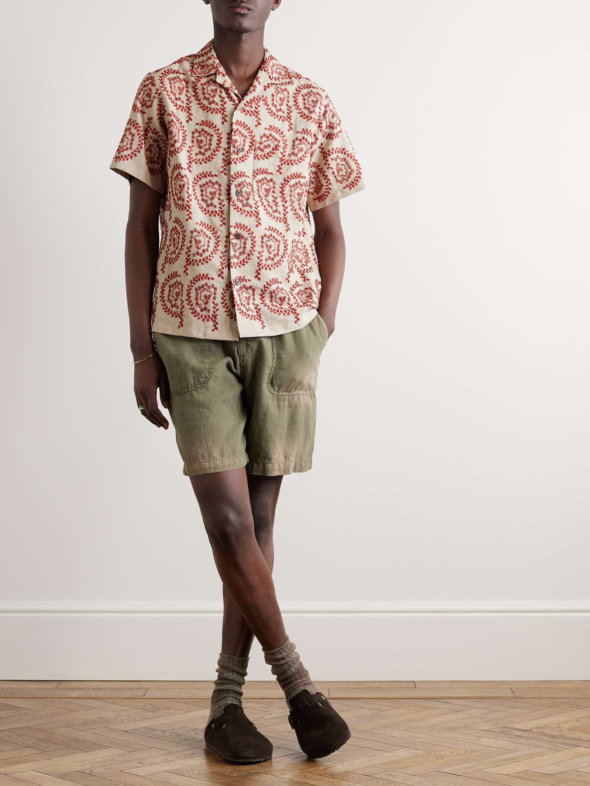 PORTUGUESE FLANNEL Tapestry Camp-Collar Embroidered Gauze Shirt for Men |  MR PORTER