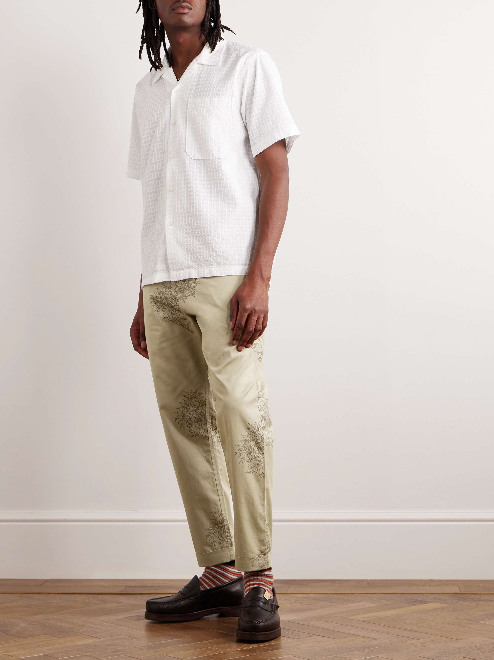 Pantaloni chino a gamba dritta in twill di cotone stampato RB UNIVERSAL  WORKS da uomo | MR PORTER