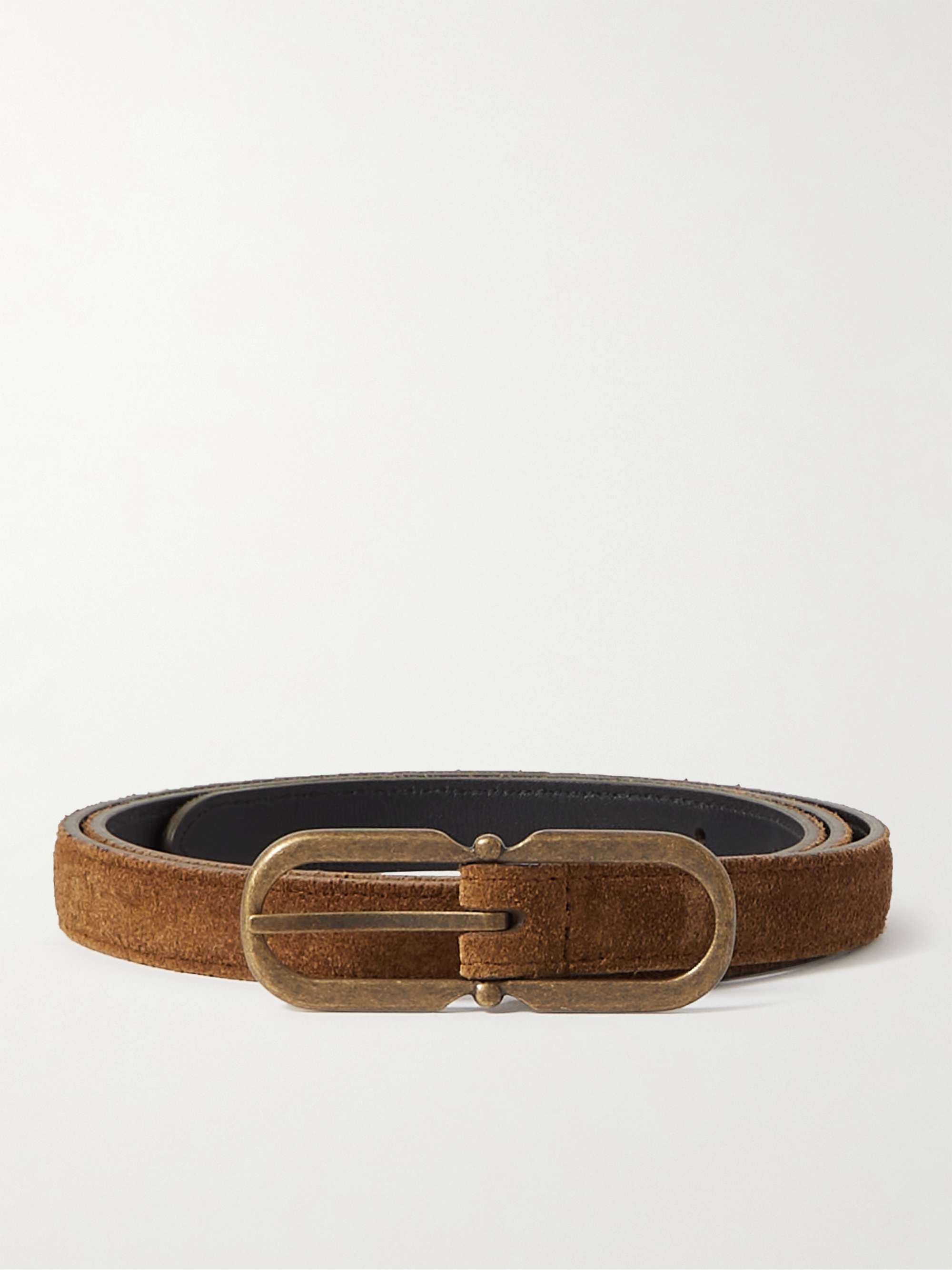 SAINT LAURENT 2.5cm Suede Belt for Men | MR PORTER