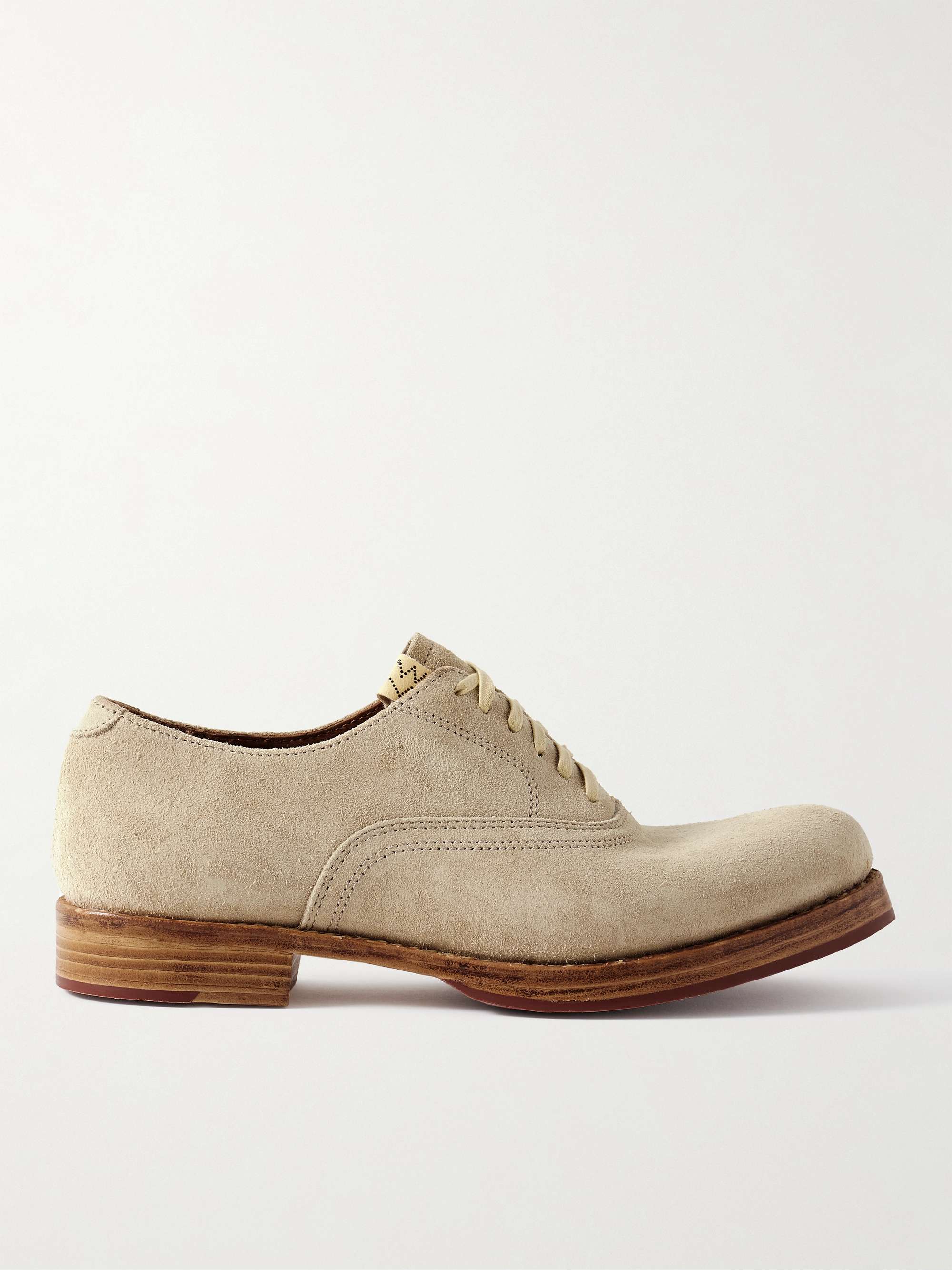 VISVIM Calloway-Folk Suede Derby Shoes for Men | MR PORTER