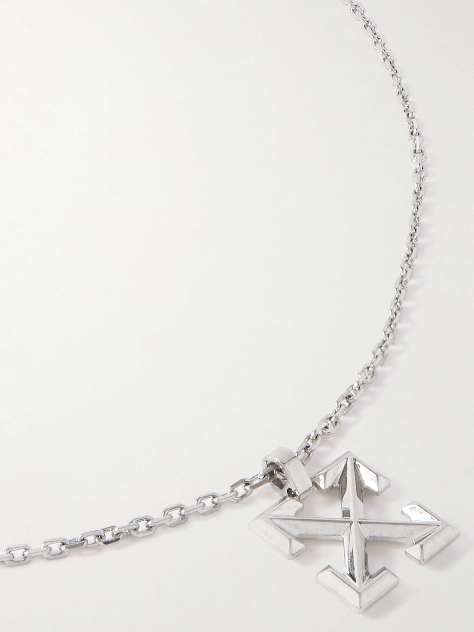 OFF-WHITE Arrow Silver-Tone Chain Necklace for Men | MR PORTER